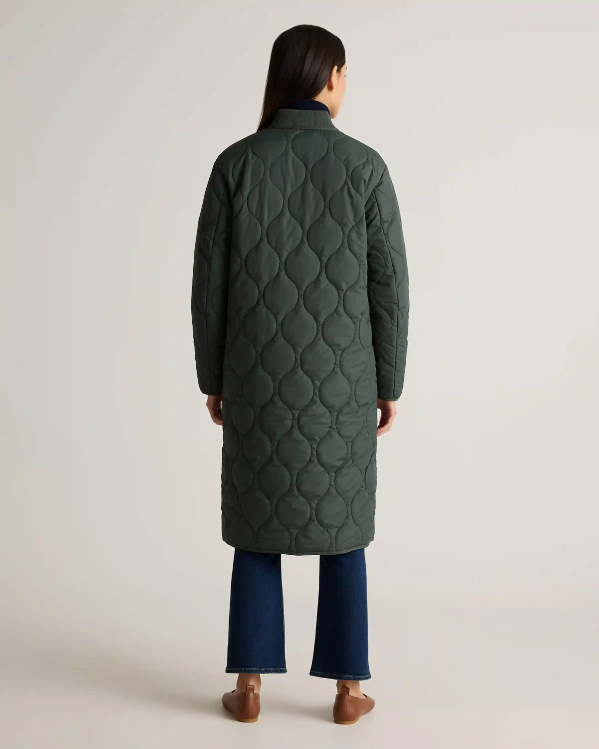 Featherless Quilted Puffer Long Coat