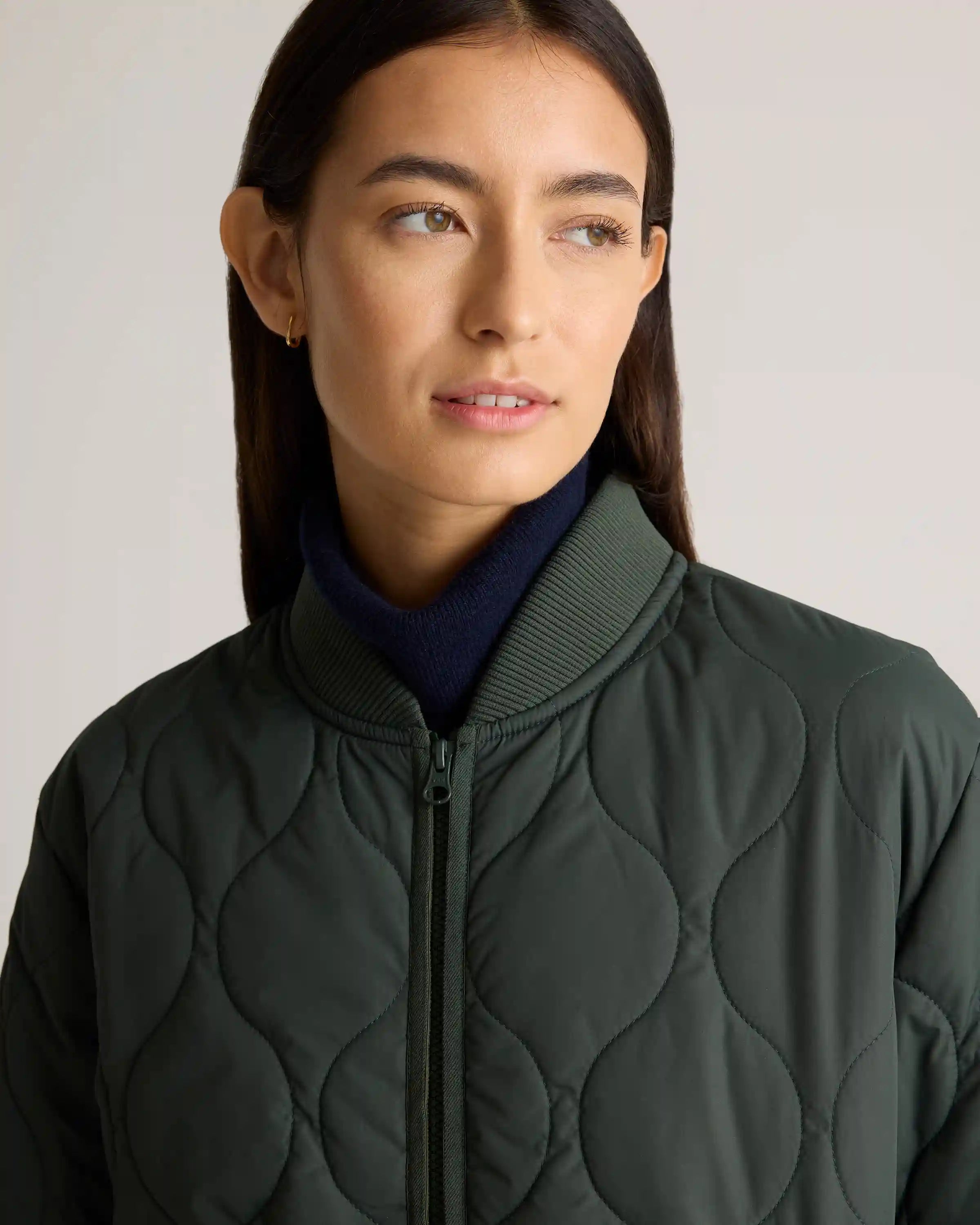 Featherless Quilted Puffer Long Coat