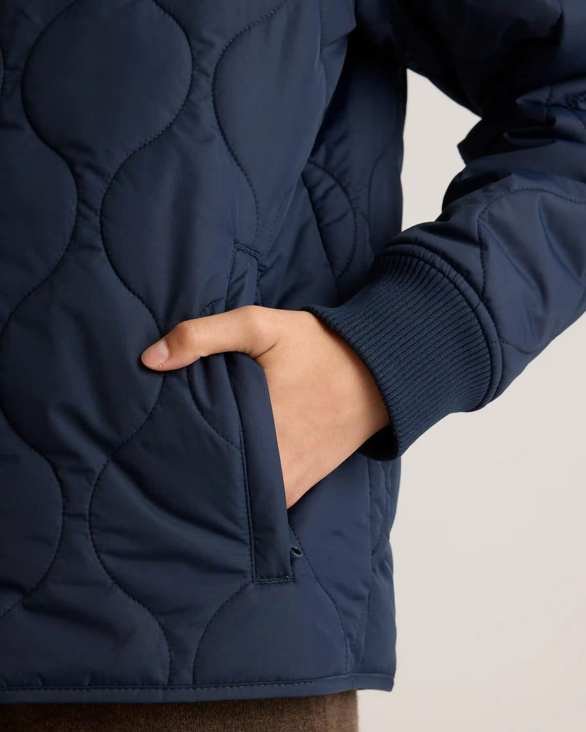 Featherless Quilted Puffer Bomber Jacket