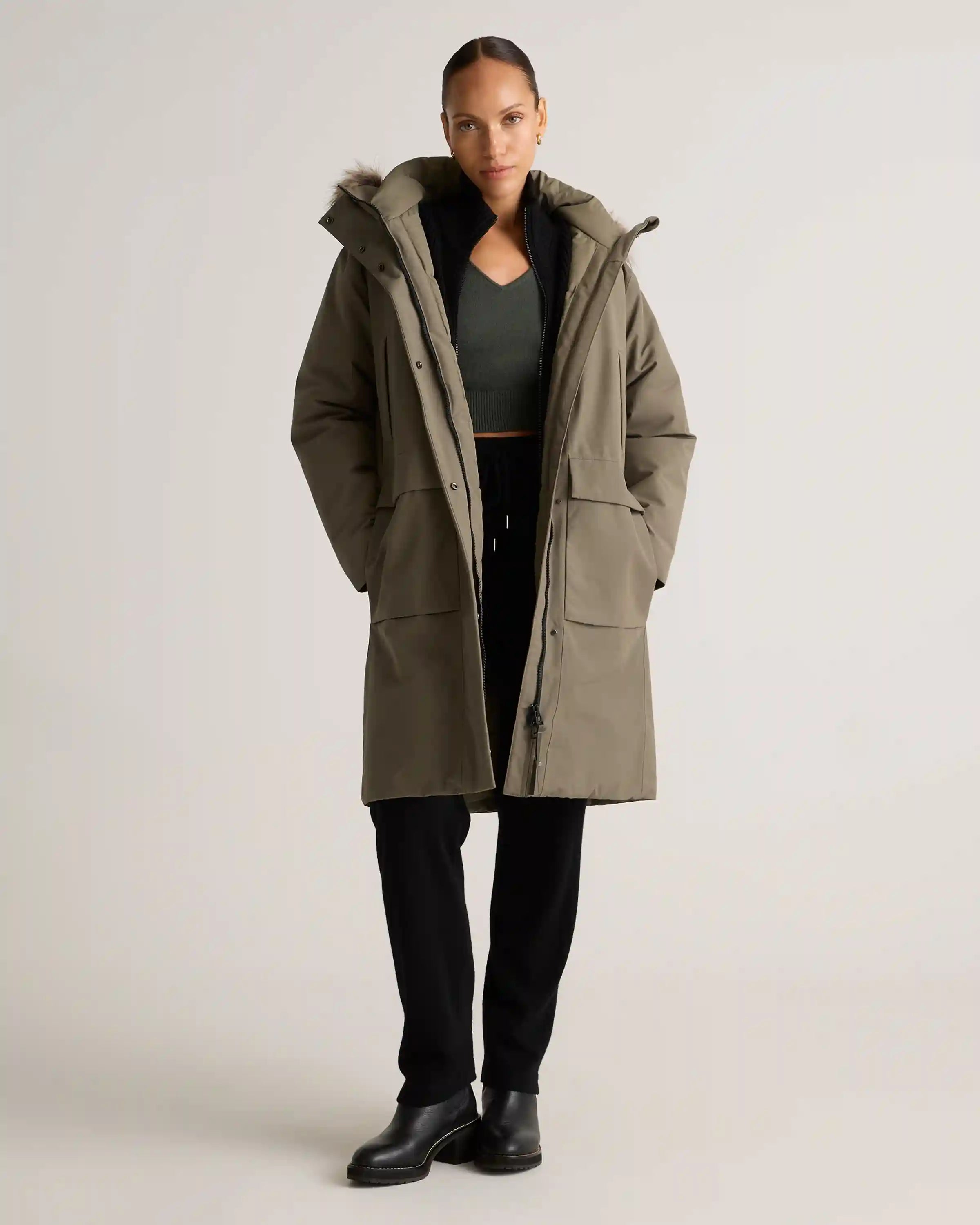 Responsible Down Hooded Long Parka