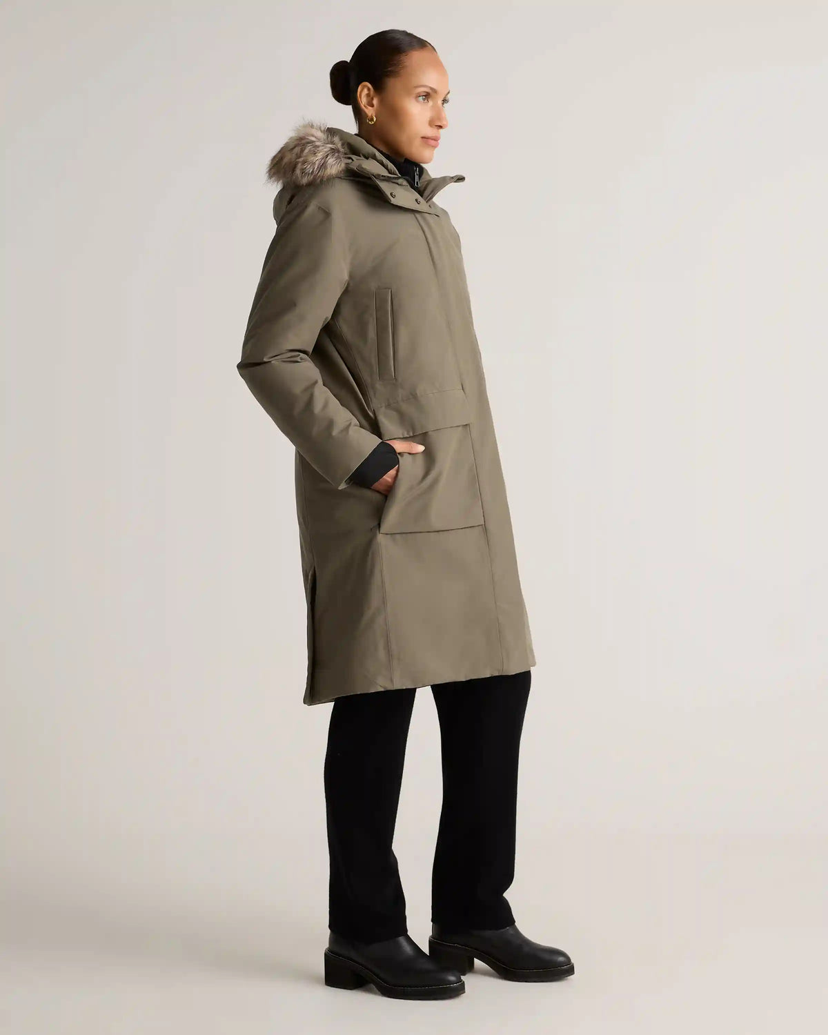 Responsible Down Hooded Long Parka