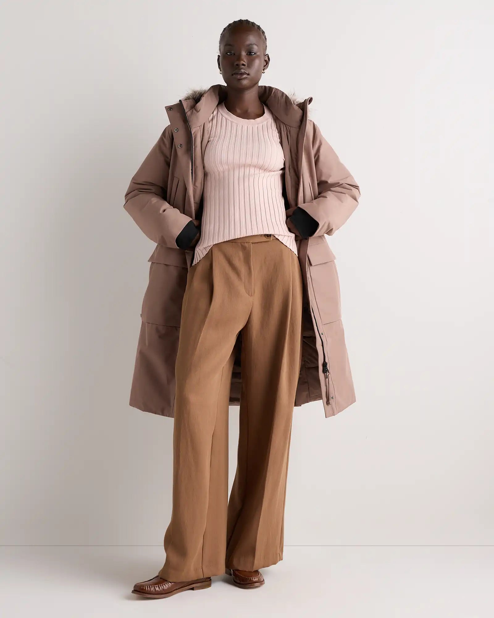 Responsible Down Hooded Long Parka