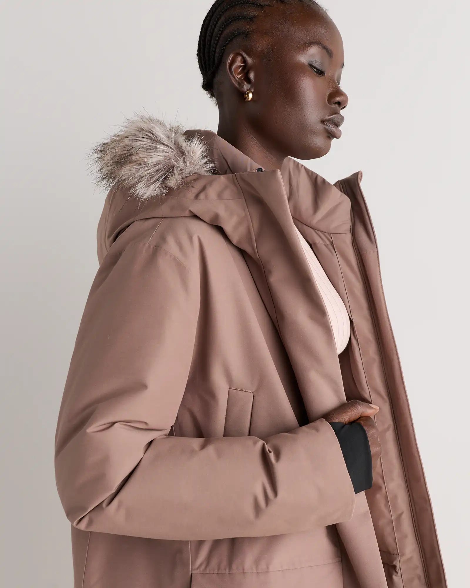 Responsible Down Hooded Long Parka