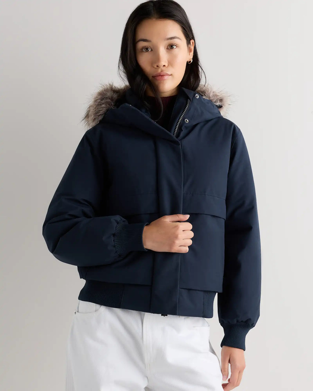 Responsible Down Hooded Short Parka