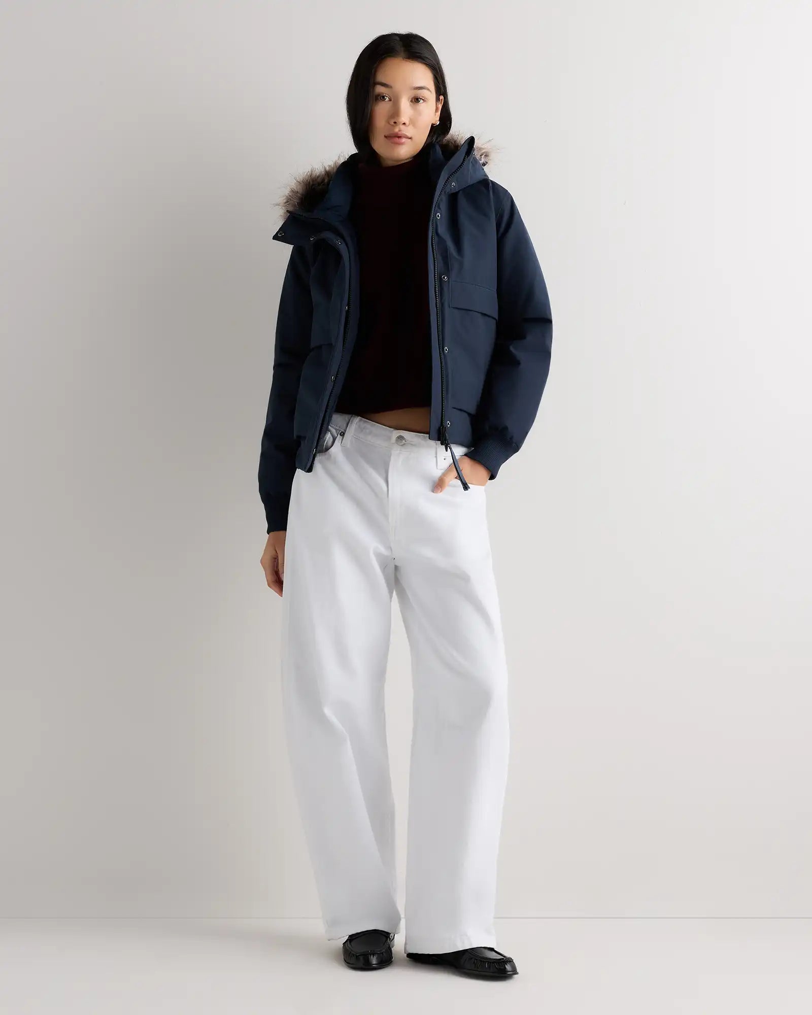Responsible Down Hooded Short Parka