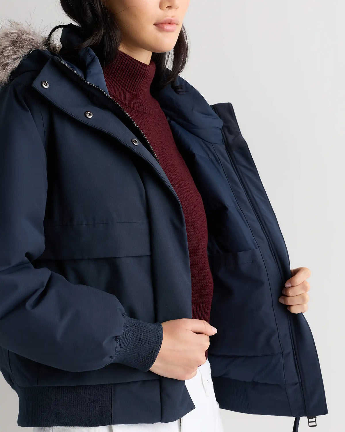 Responsible Down Hooded Short Parka