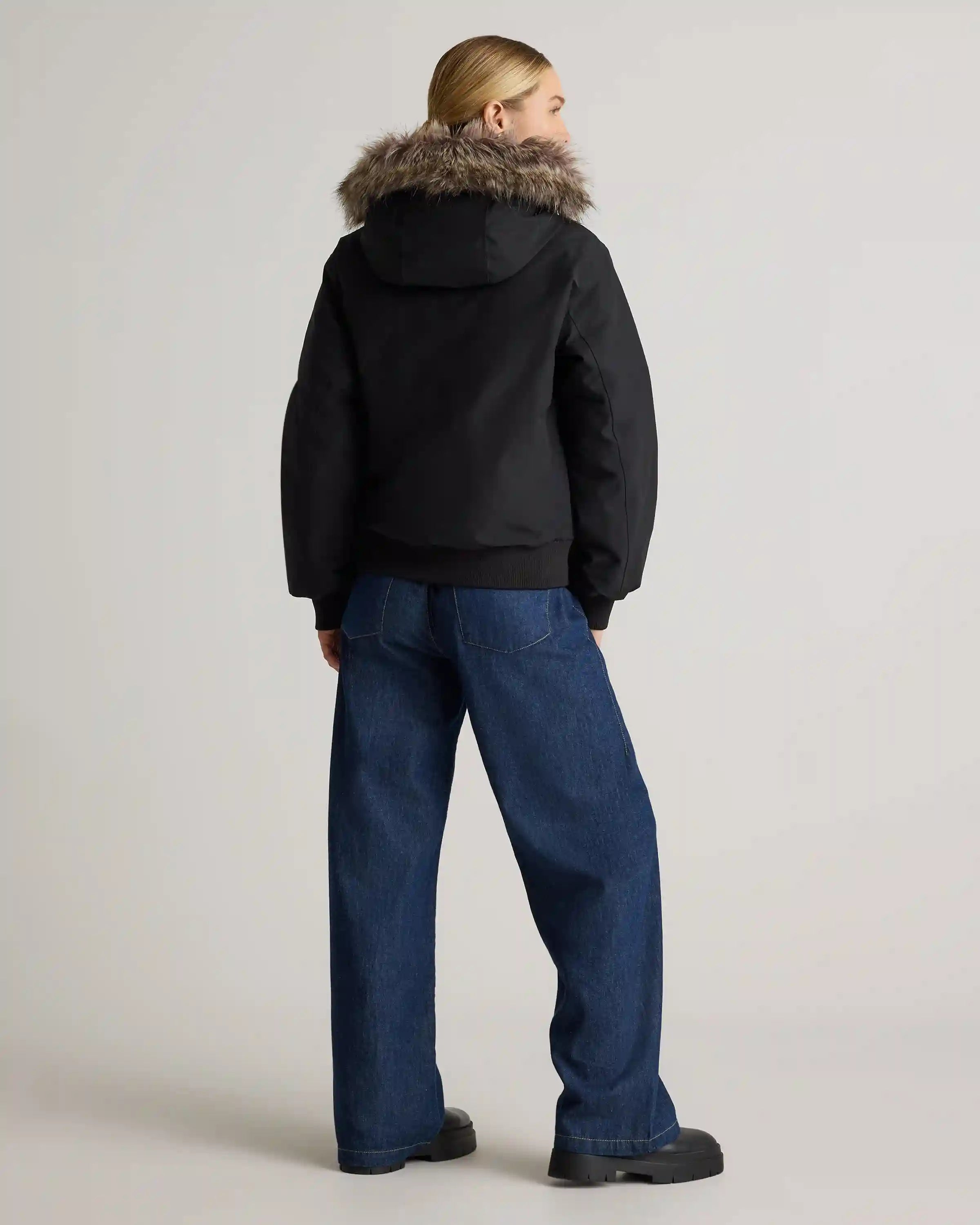 Responsible Down Hooded Short Parka