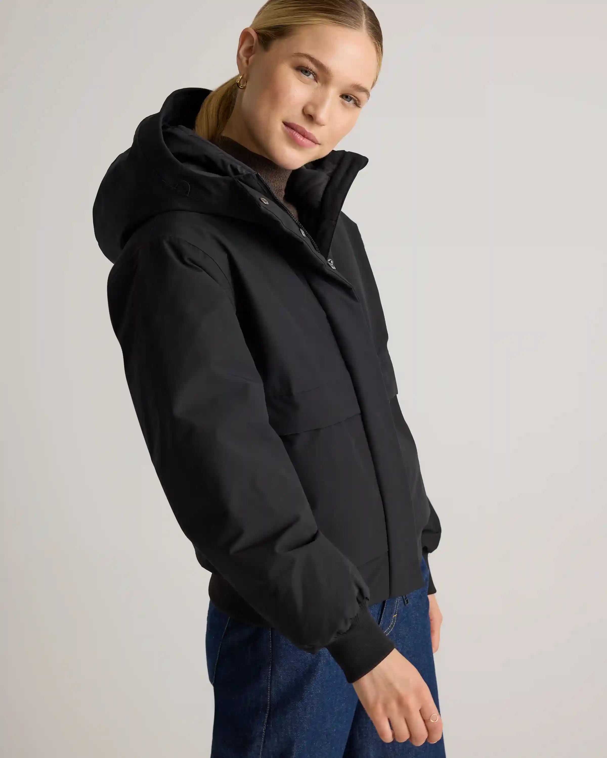 Responsible Down Hooded Short Parka