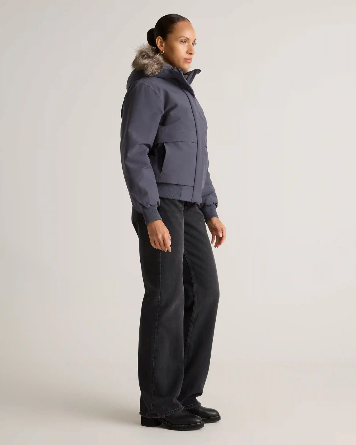 Responsible Down Hooded Short Parka