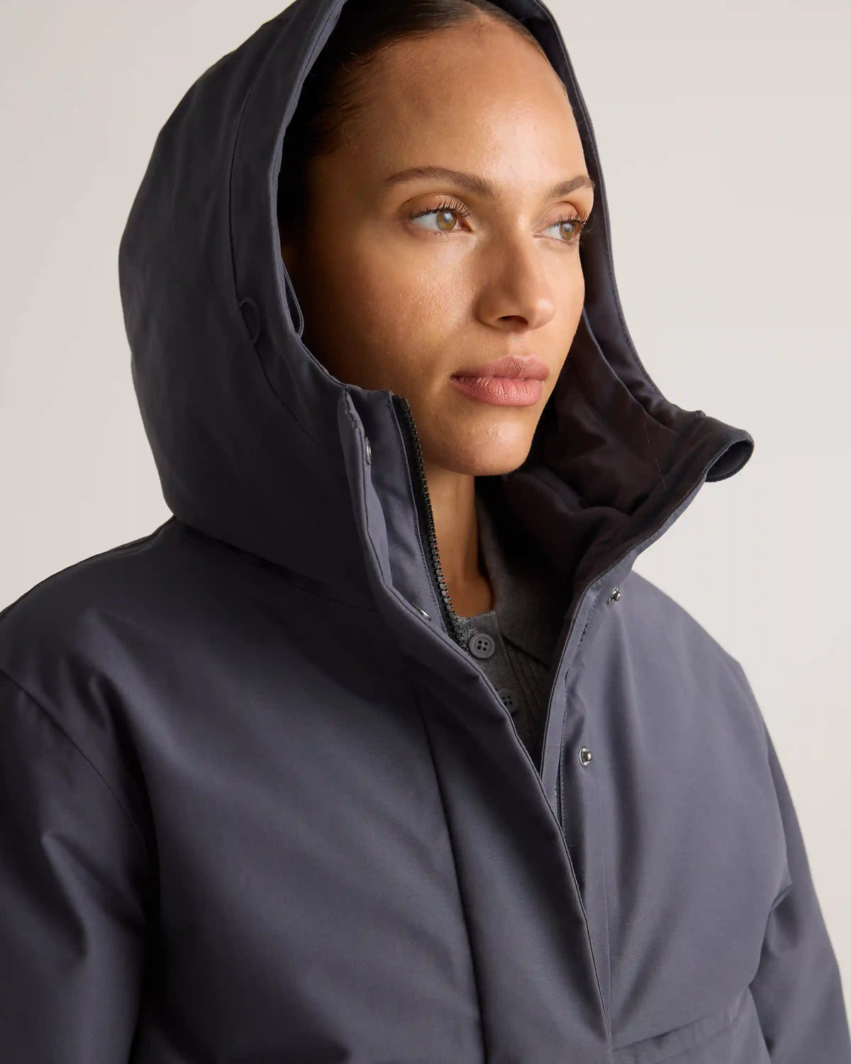 Responsible Down Hooded Short Parka