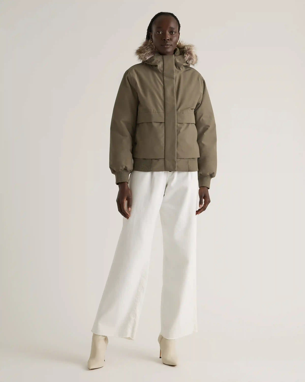 Responsible Down Hooded Short Parka
