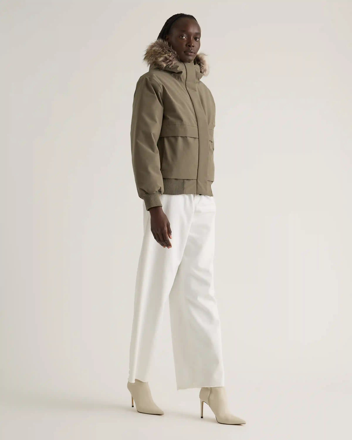 Responsible Down Hooded Short Parka
