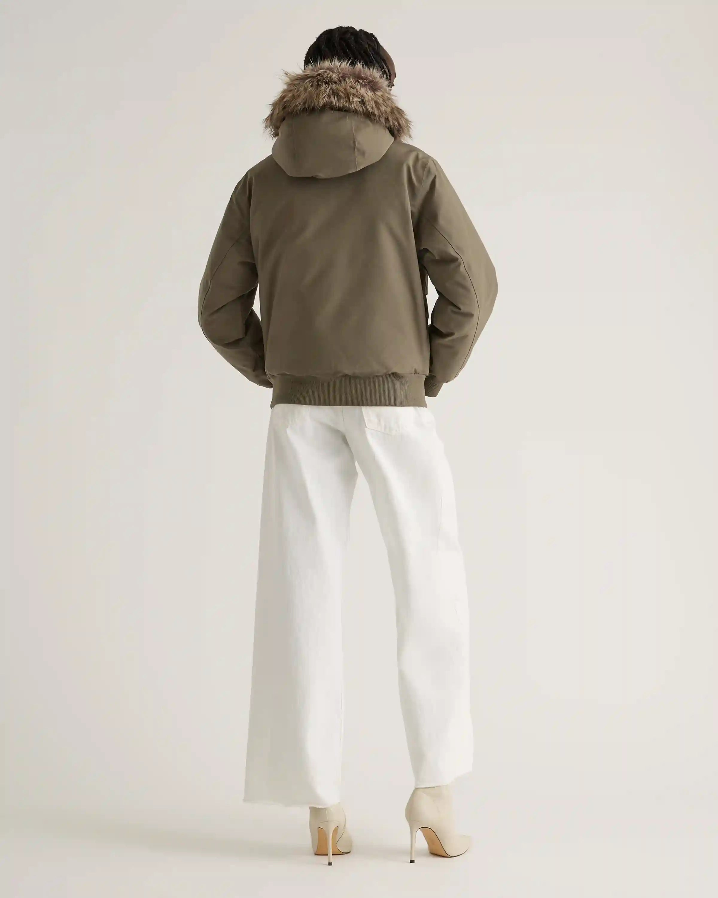 Responsible Down Hooded Short Parka