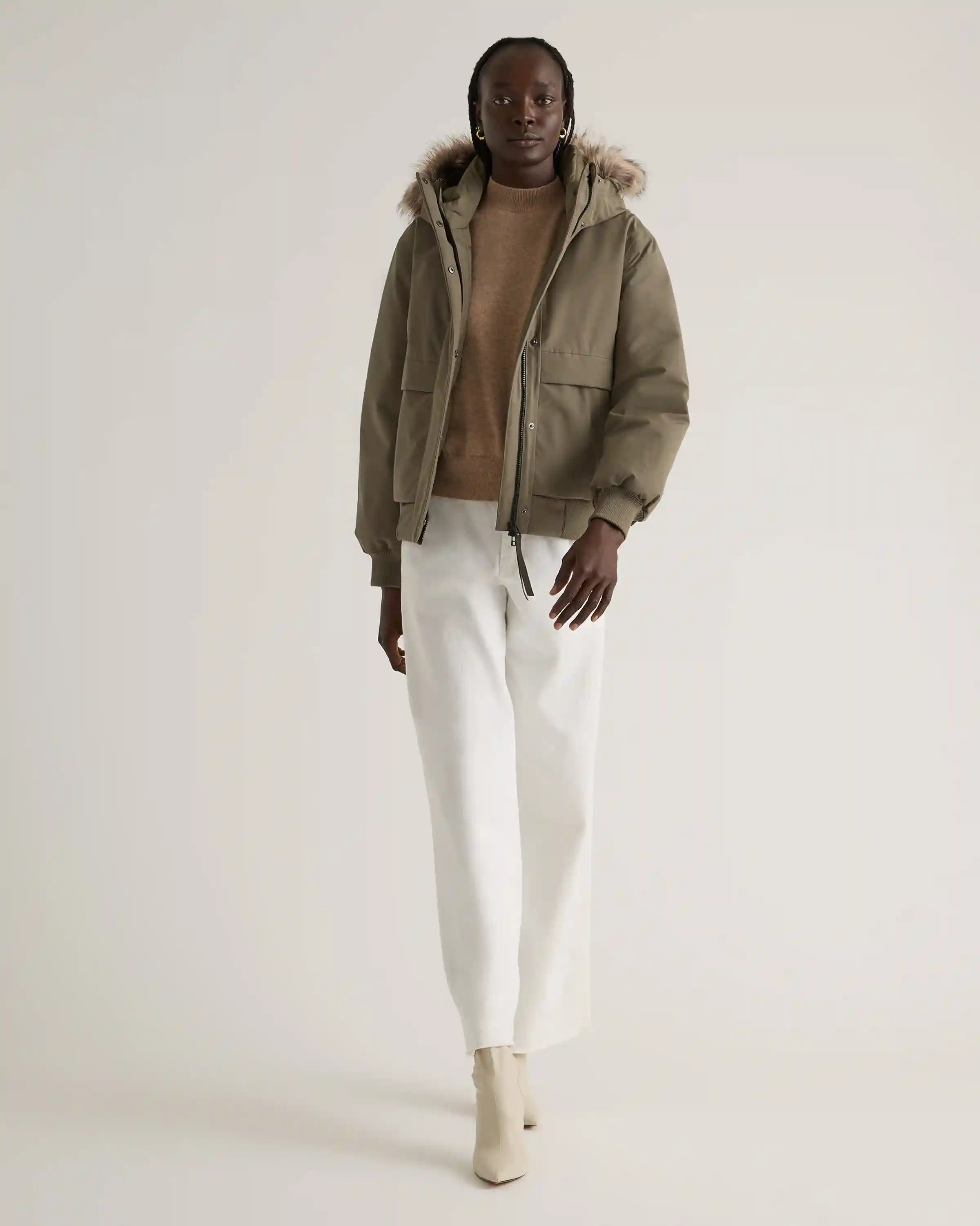Responsible Down Hooded Short Parka