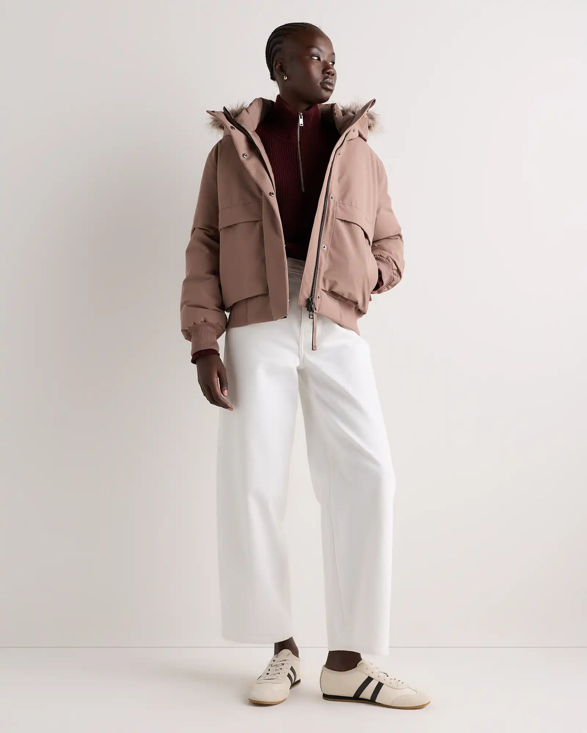 Responsible Down Hooded Short Parka