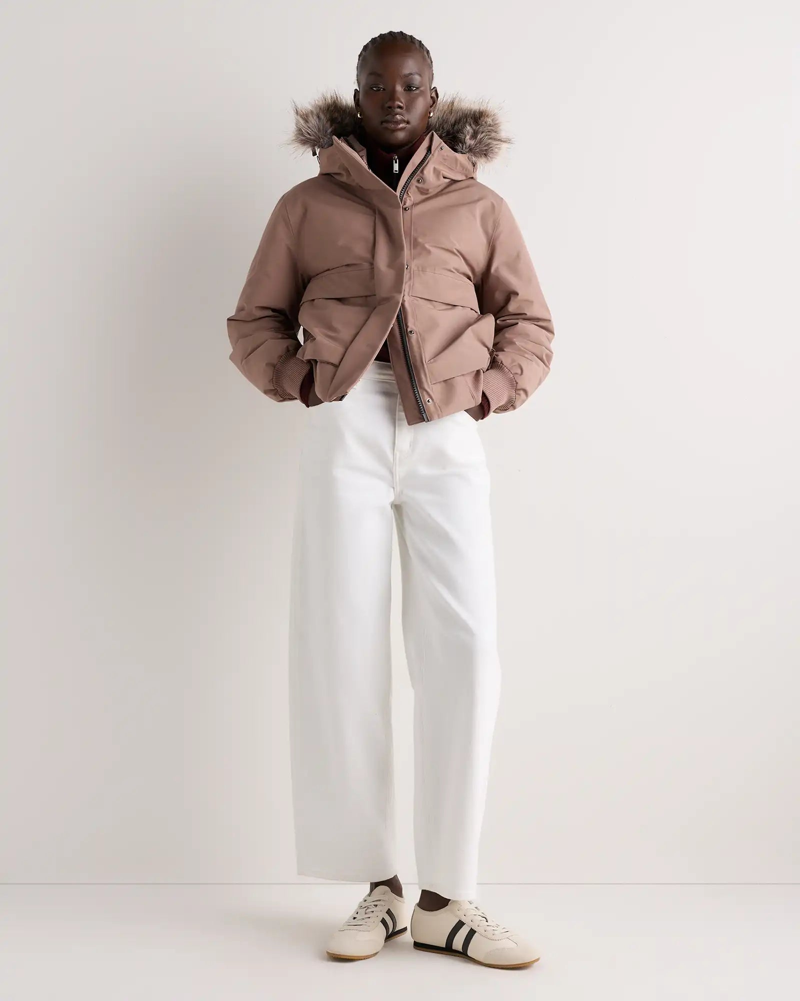 Responsible Down Hooded Short Parka