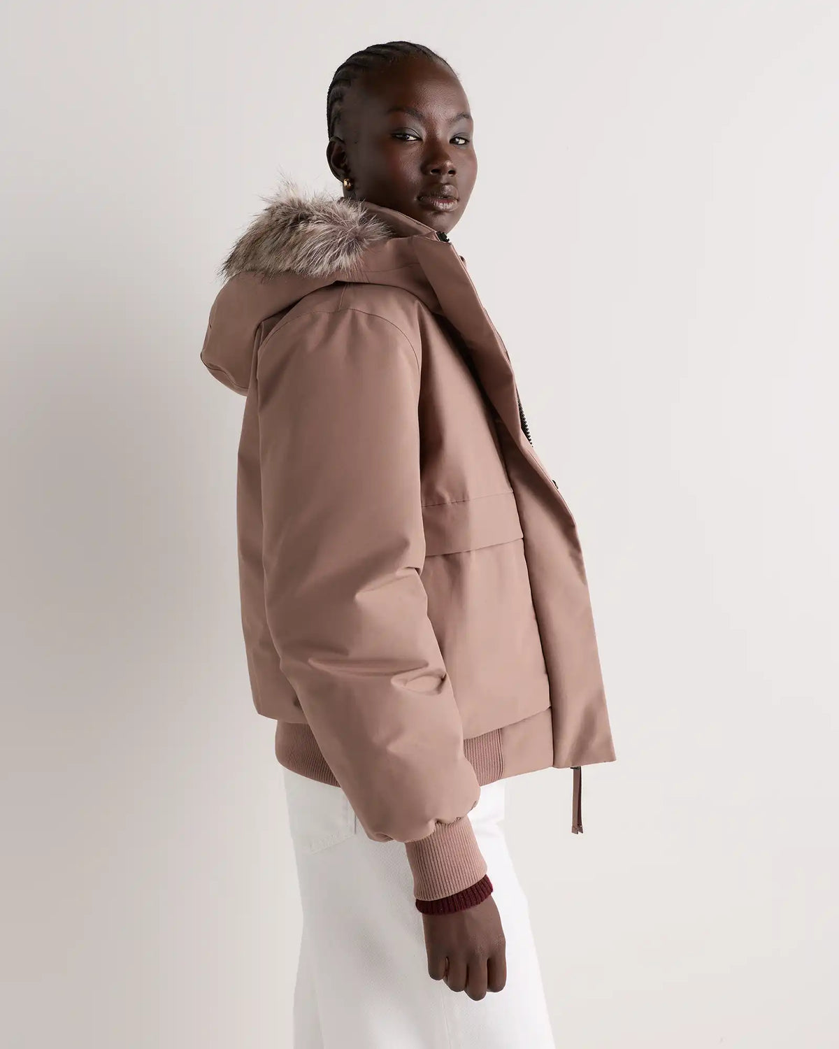 Responsible Down Hooded Short Parka