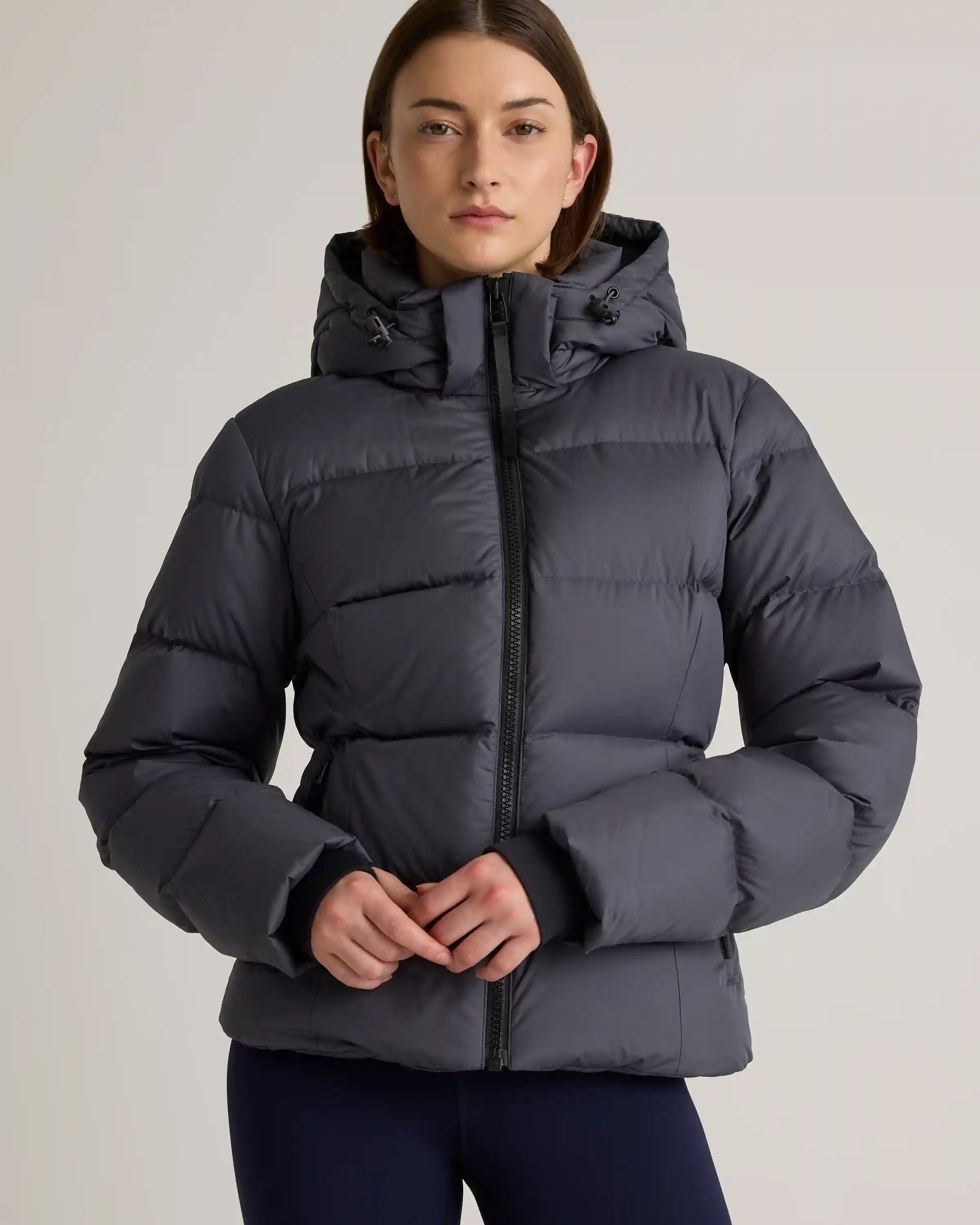 Responsible Down Cinch Waist Puffer Jacket
