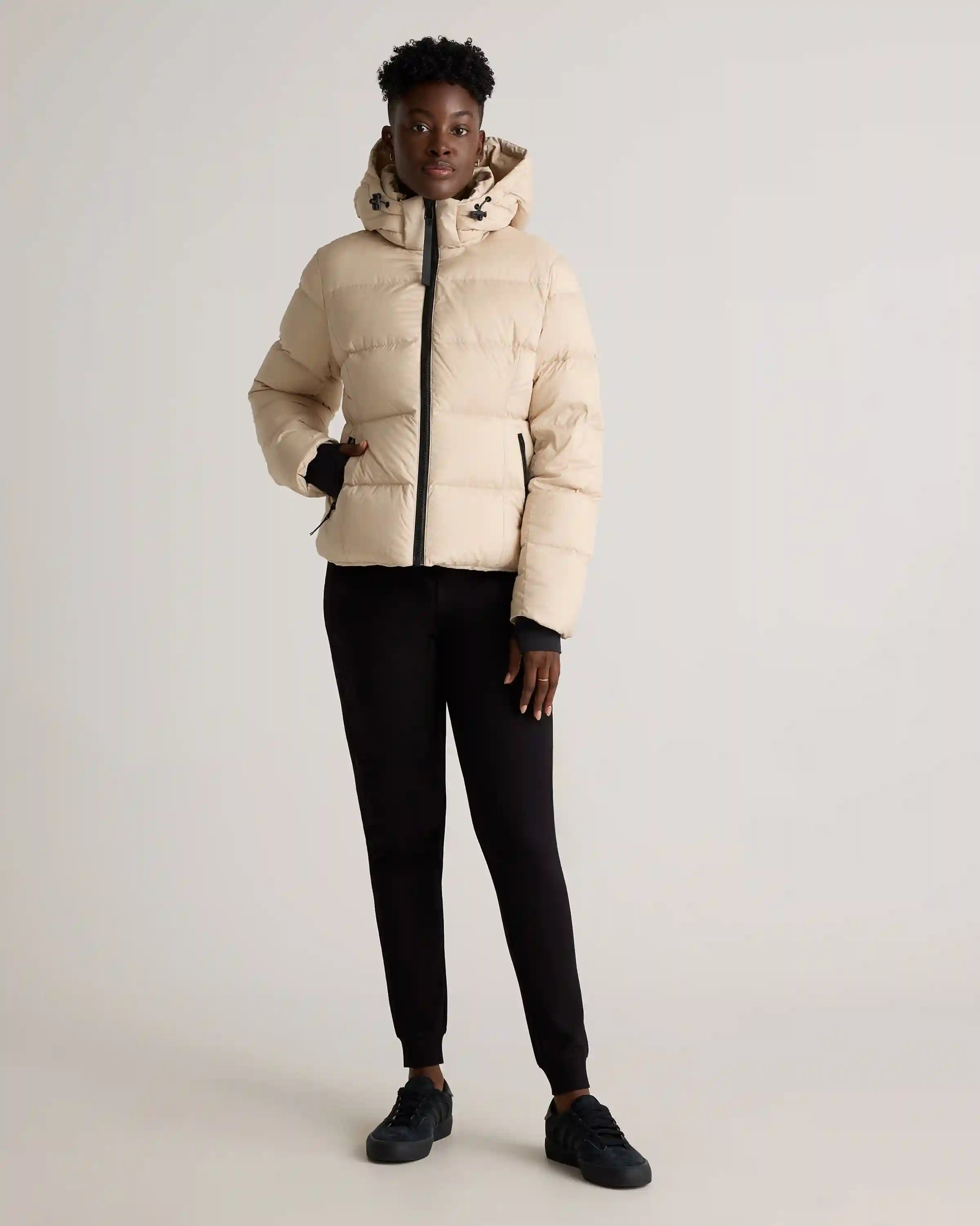 Responsible Down Cinch Waist Puffer Jacket