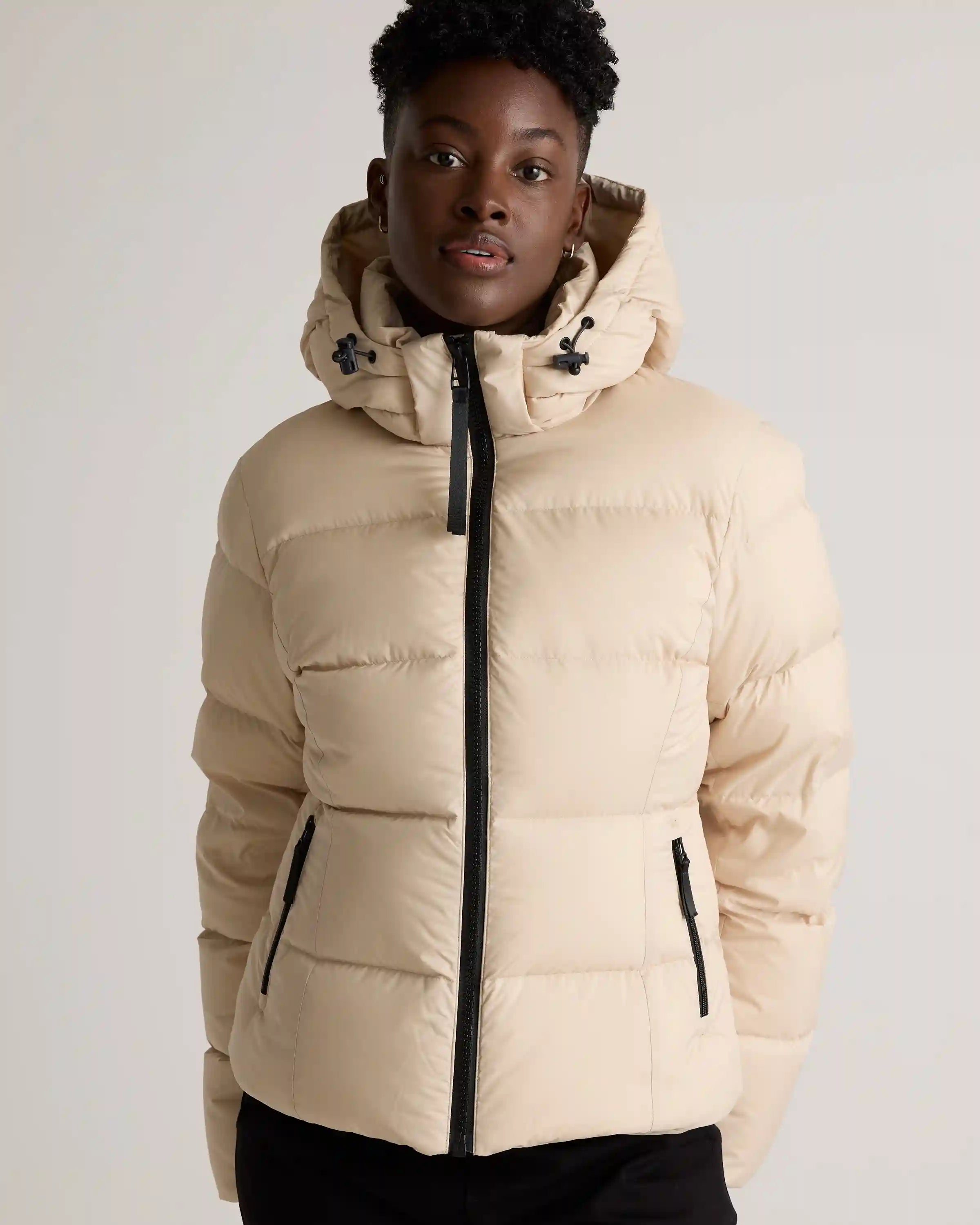 Responsible Down Cinch Waist Puffer Jacket