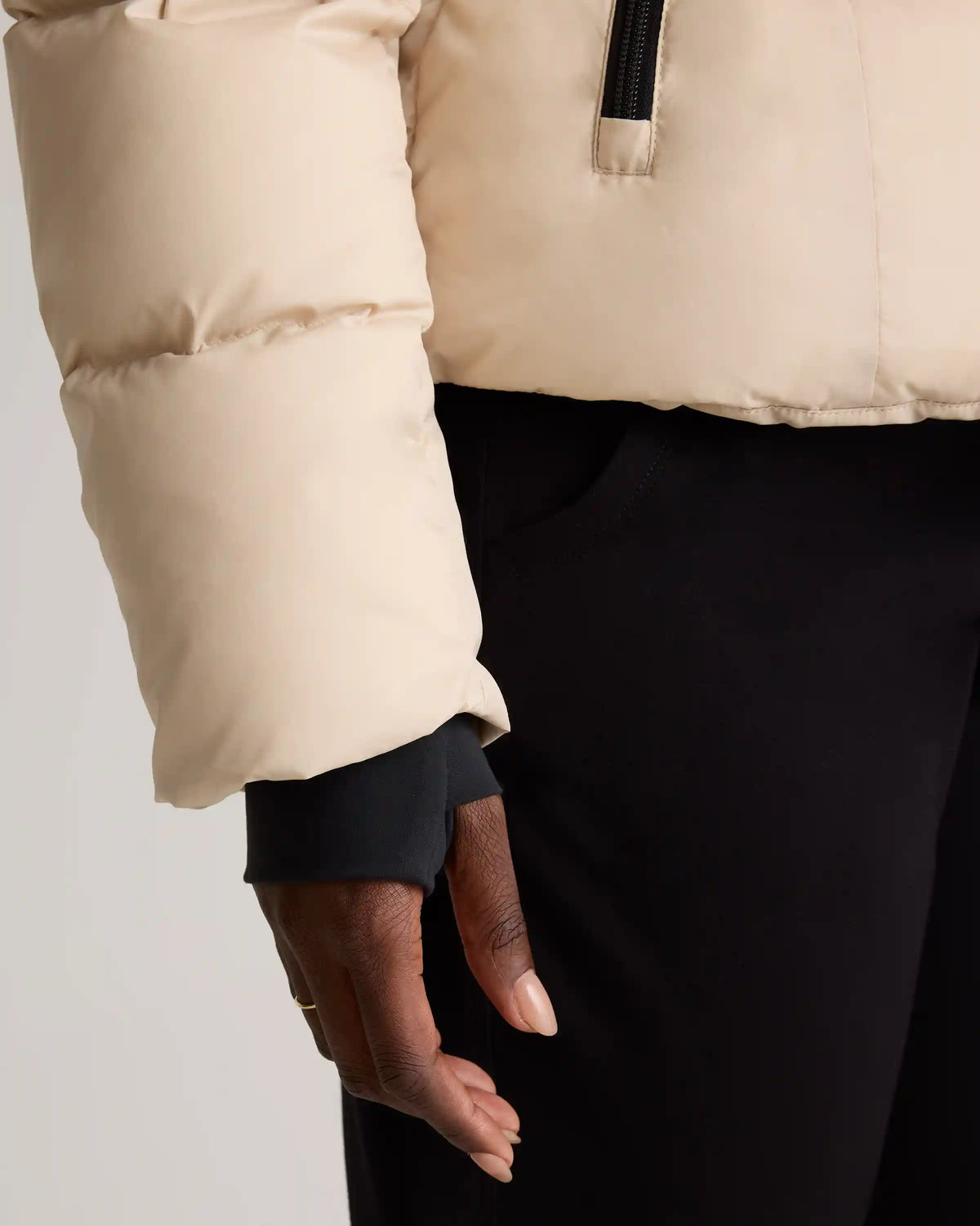 Responsible Down Cinch Waist Puffer Jacket