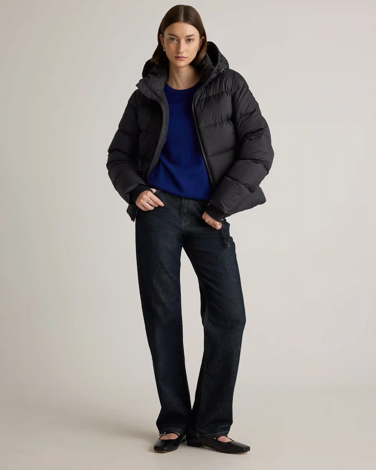 Responsible Down Cinch Waist Puffer Jacket
