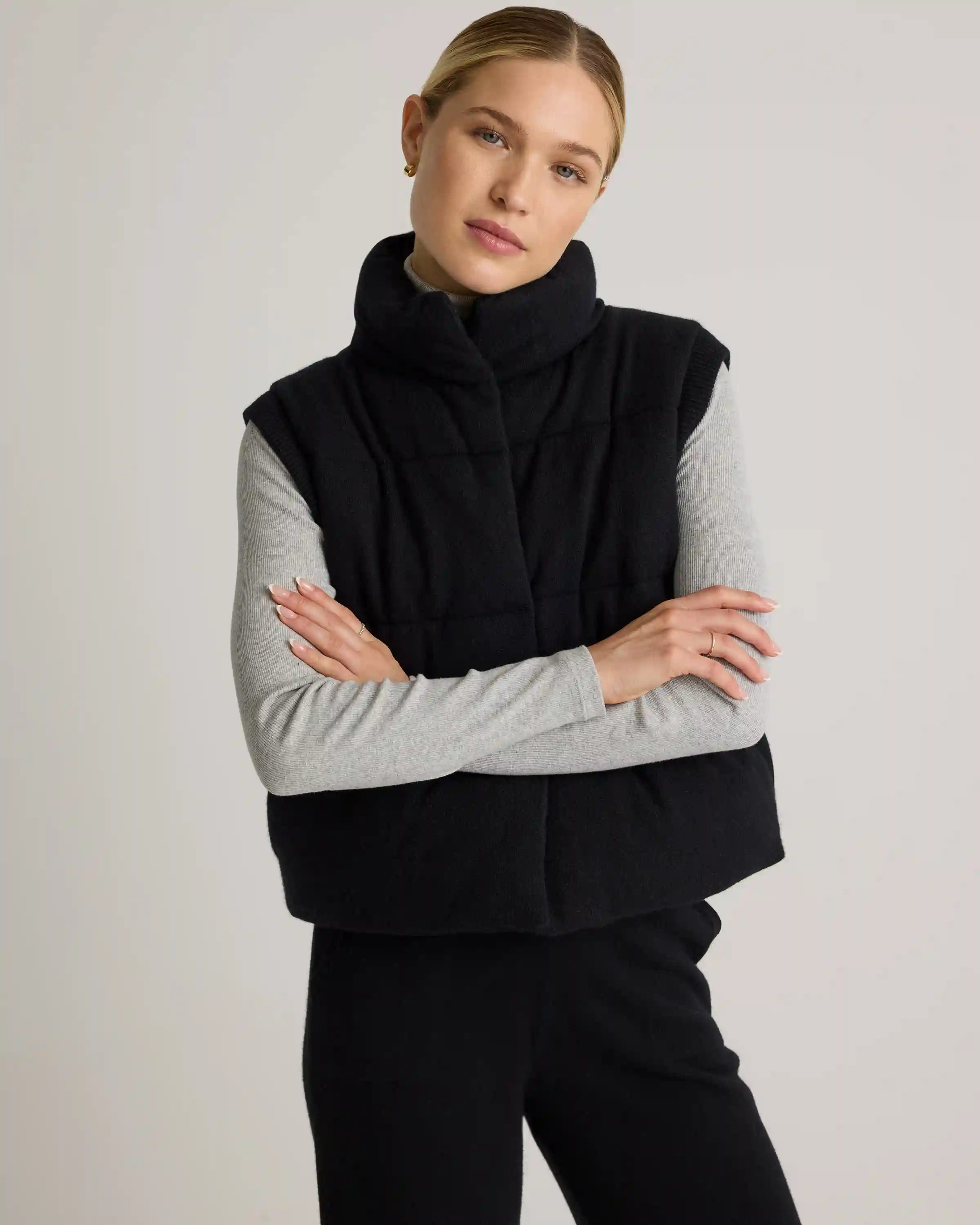 Mongolian Cashmere Puffer Vest