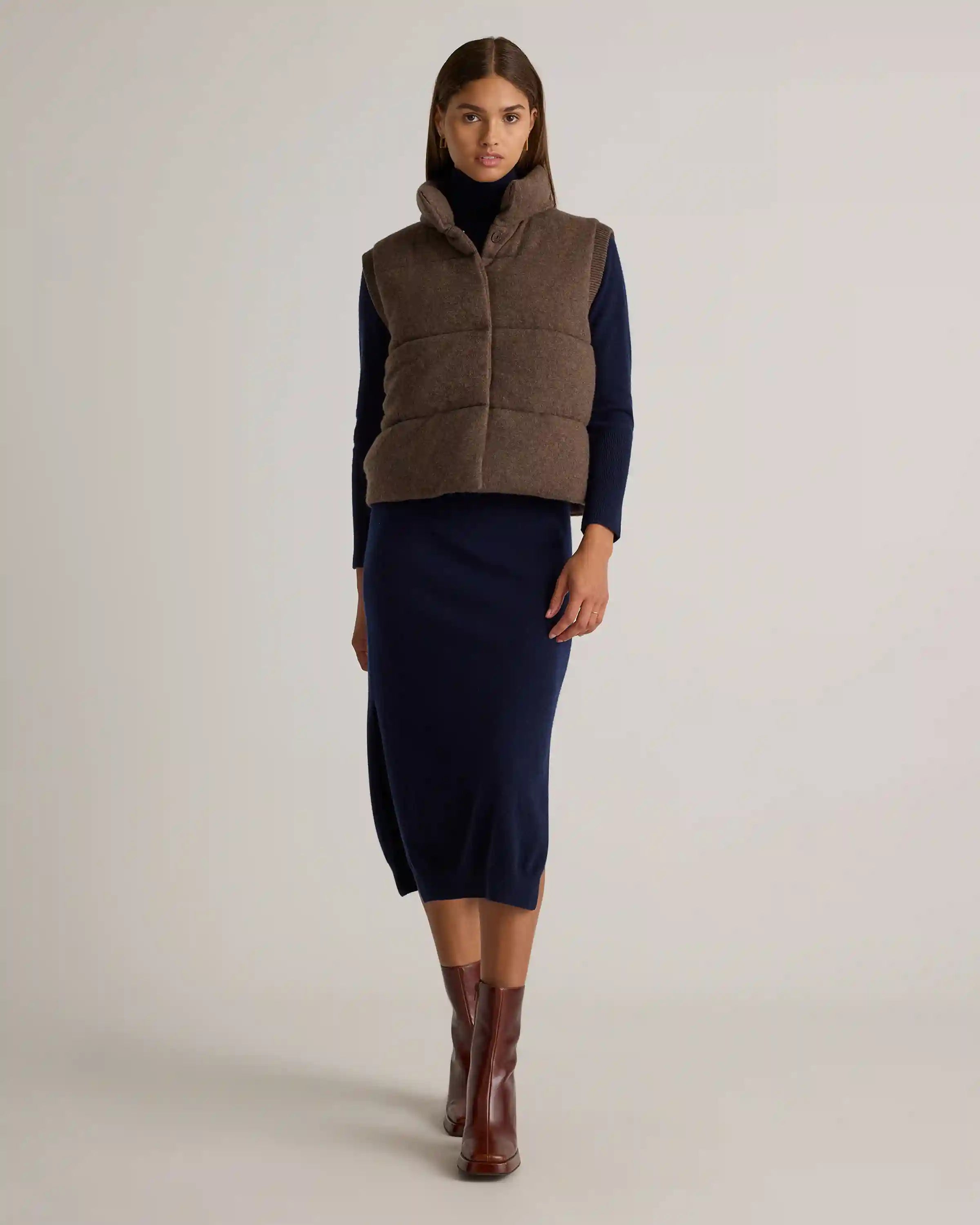 Mongolian Cashmere Puffer Vest