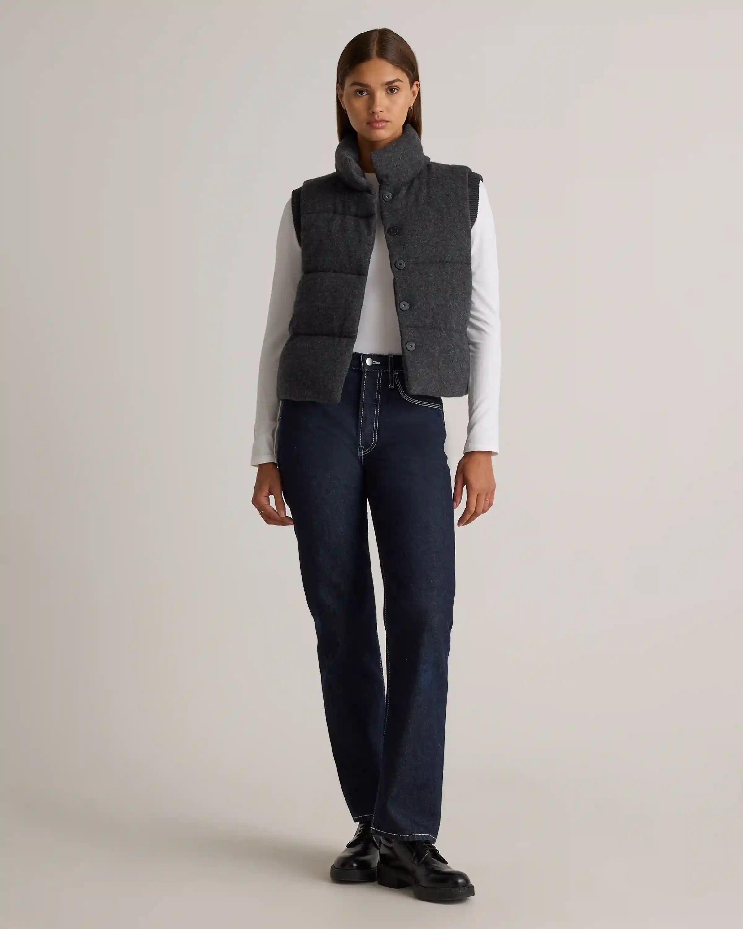 Mongolian Cashmere Puffer Vest
