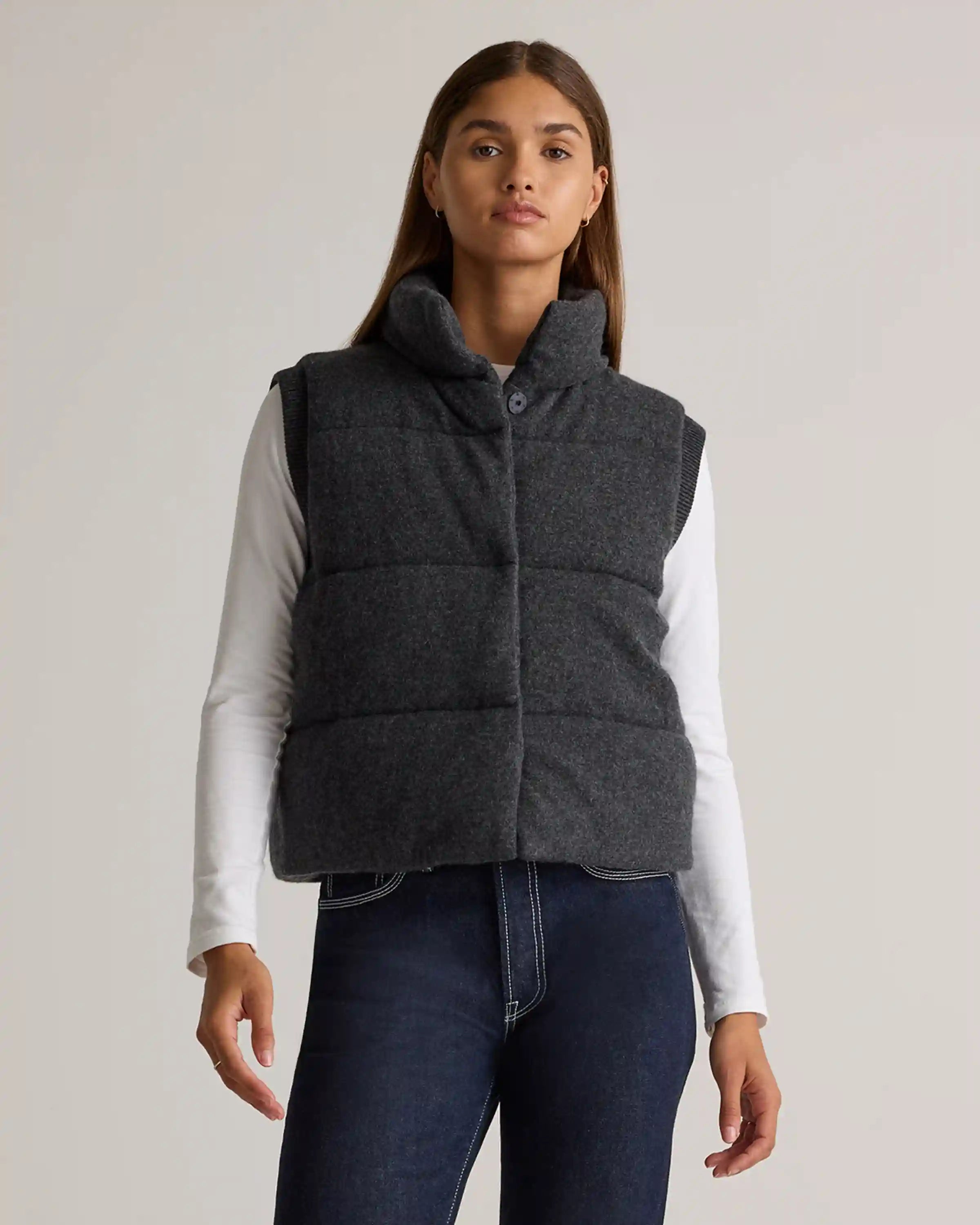 Mongolian Cashmere Puffer Vest