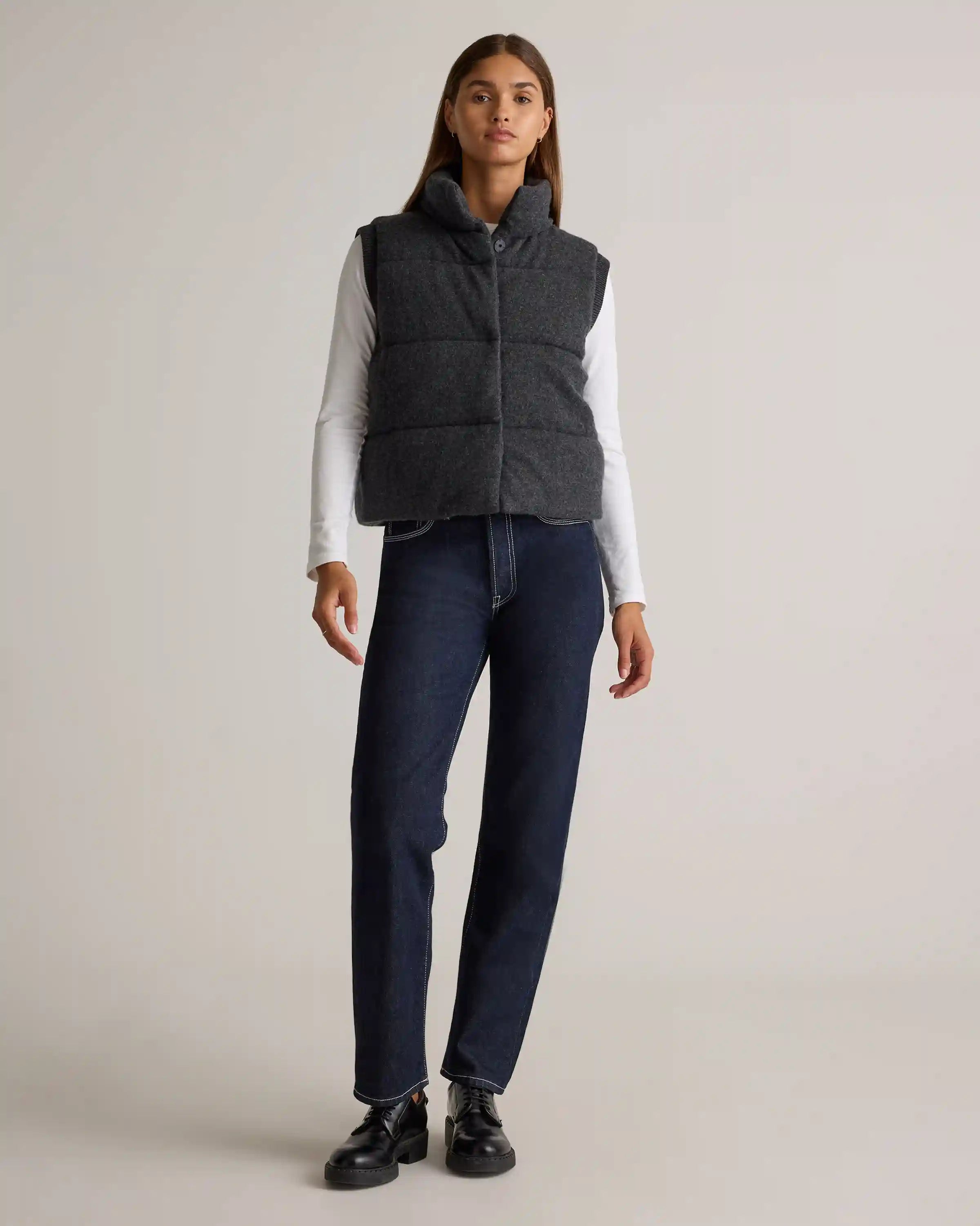Mongolian Cashmere Puffer Vest