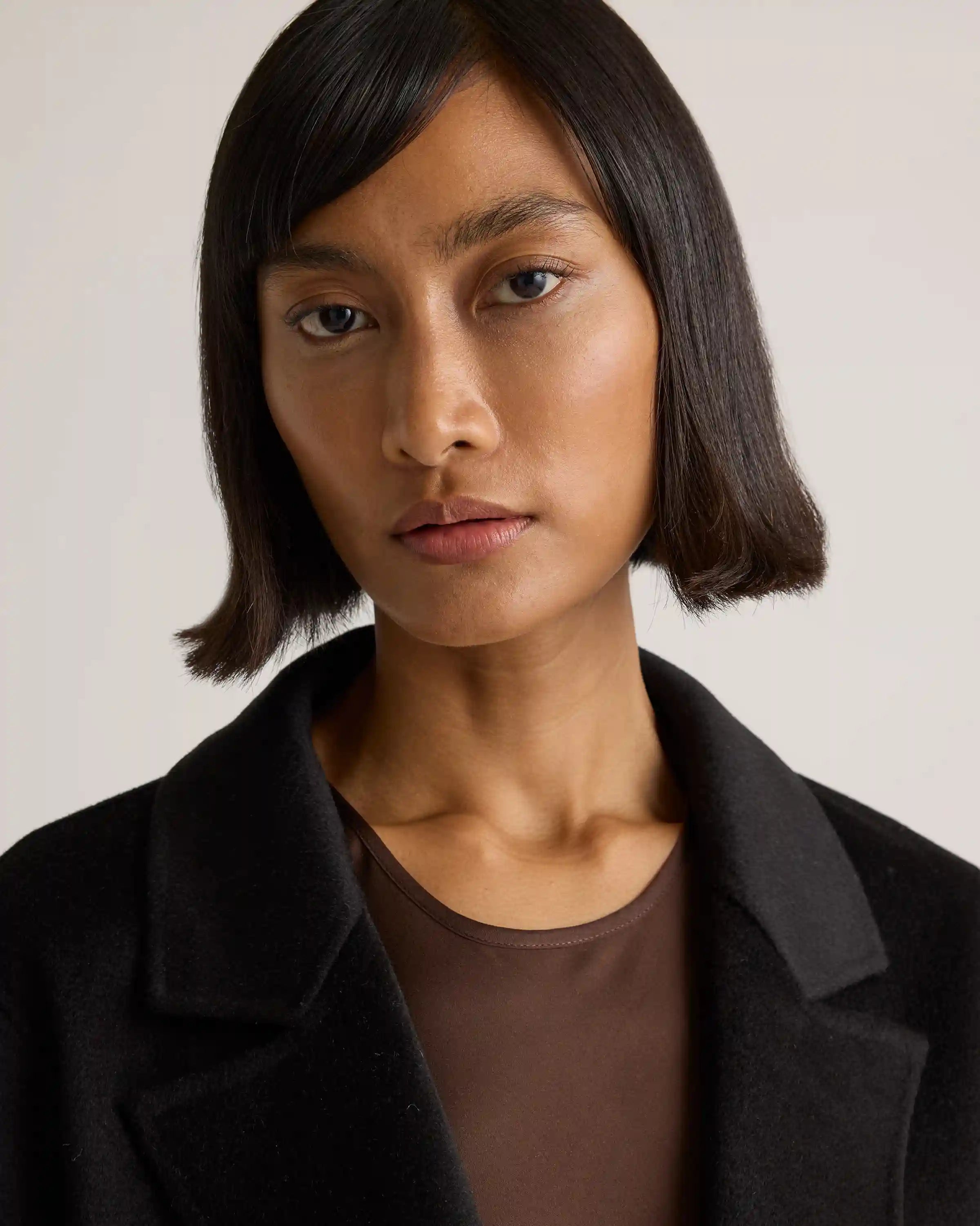 100% Mongolian Cashmere Double-Faced Open Blazer
