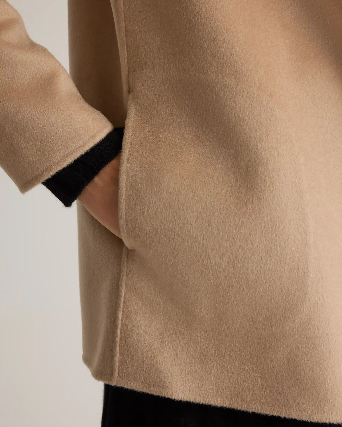100% Mongolian Cashmere Double-Faced Open Blazer