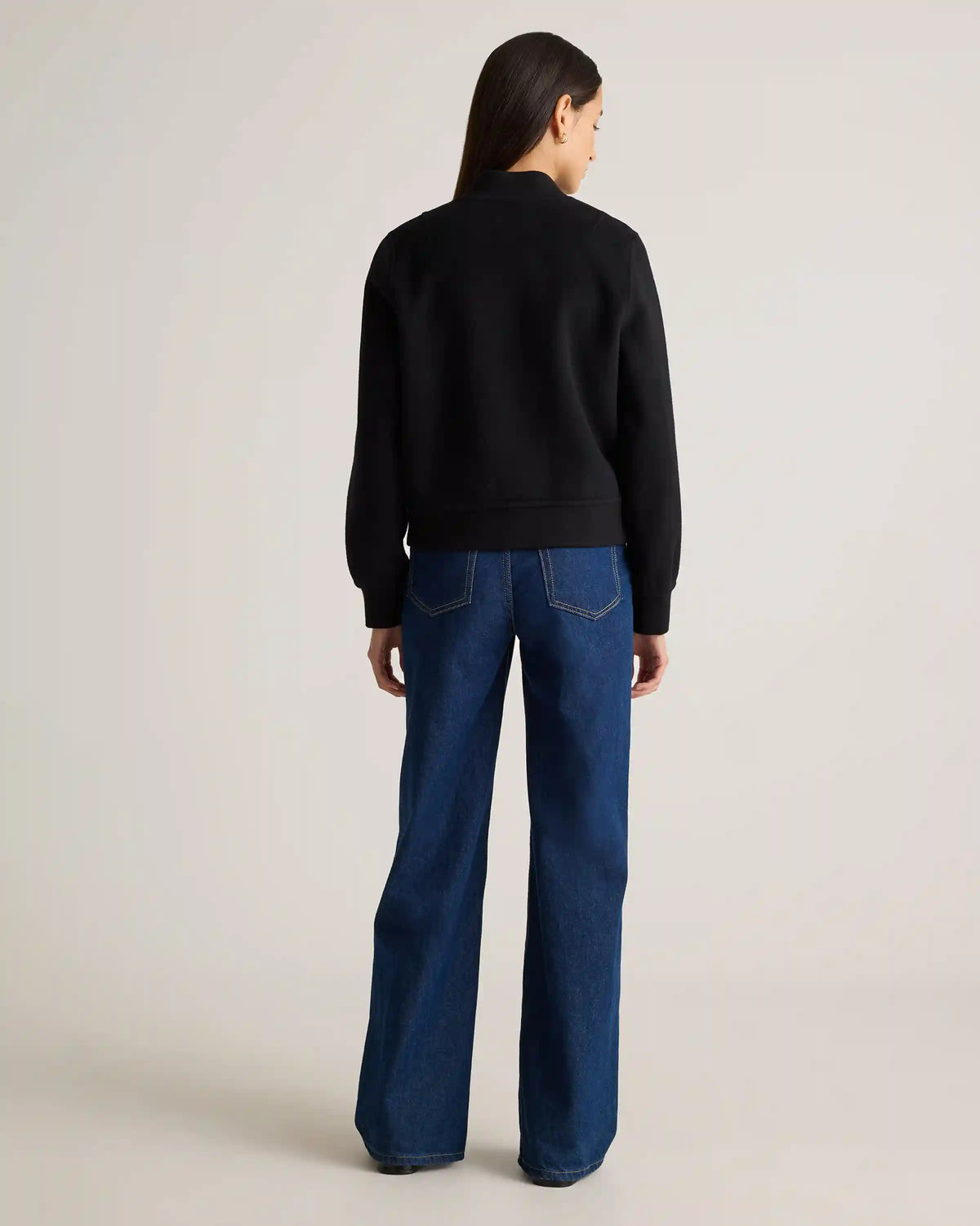 Double-Faced Merino Wool Bomber Jacket