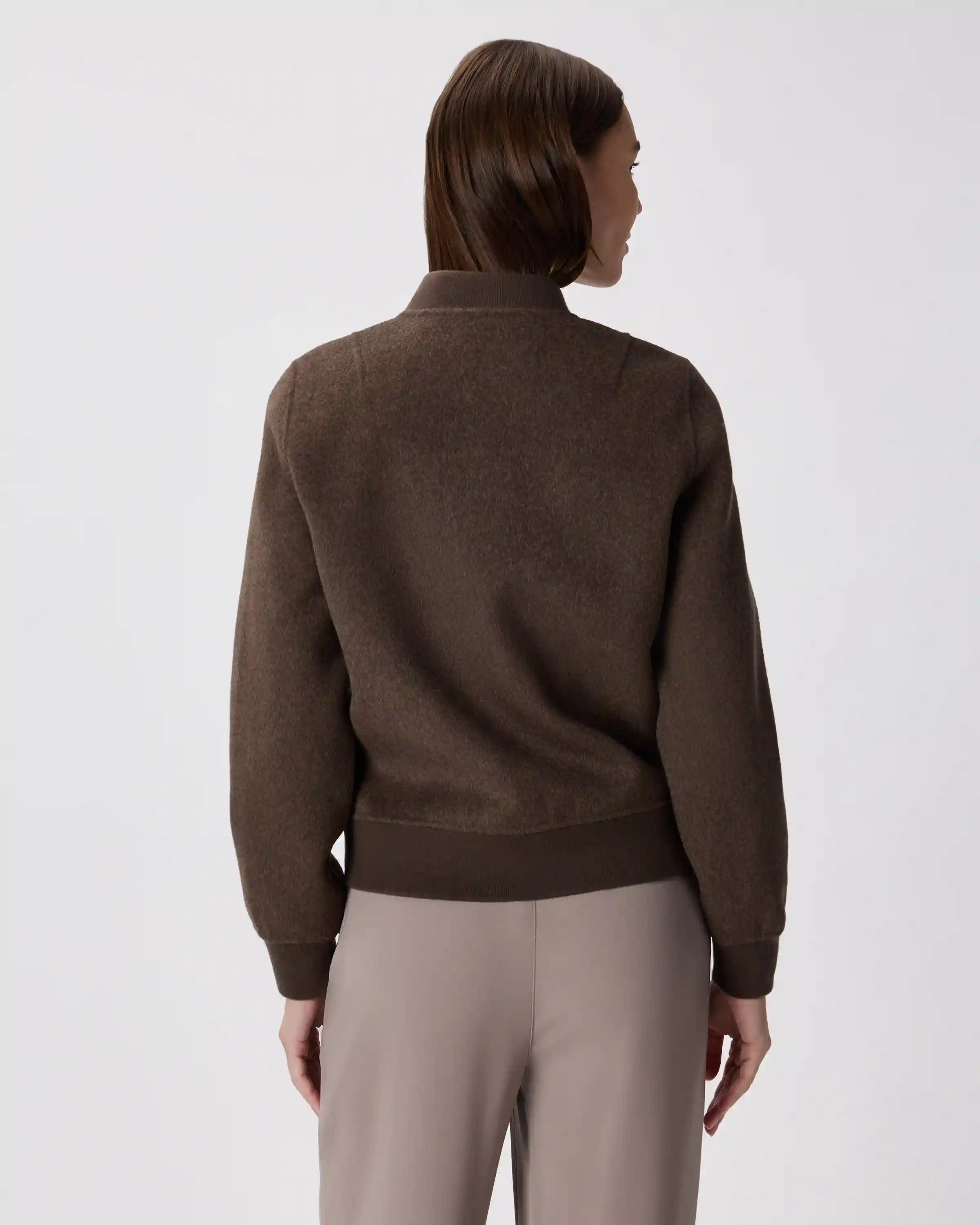 Double-Faced Merino Wool Bomber Jacket