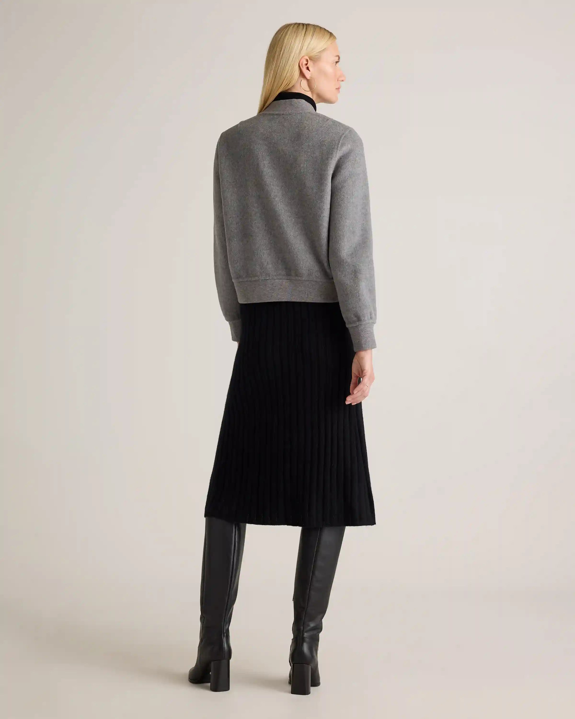 Double-Faced Merino Wool Bomber Jacket