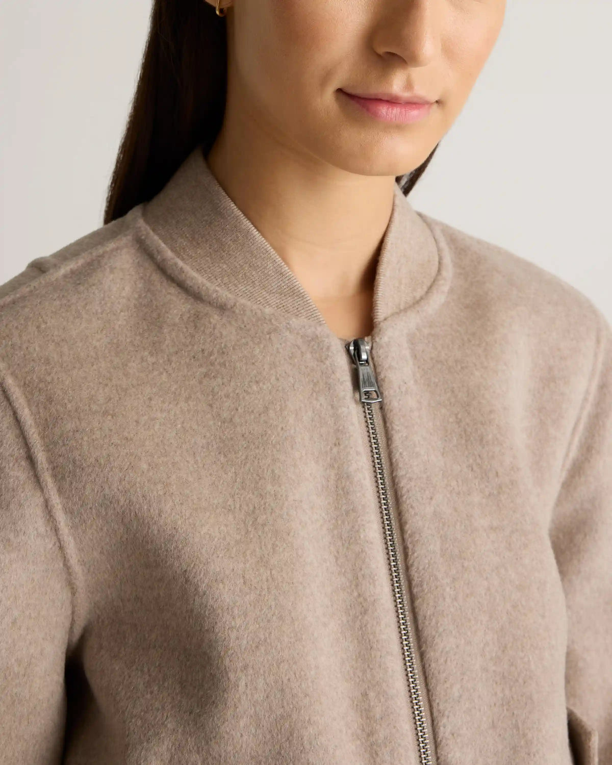 Double-Faced Merino Wool Bomber Jacket