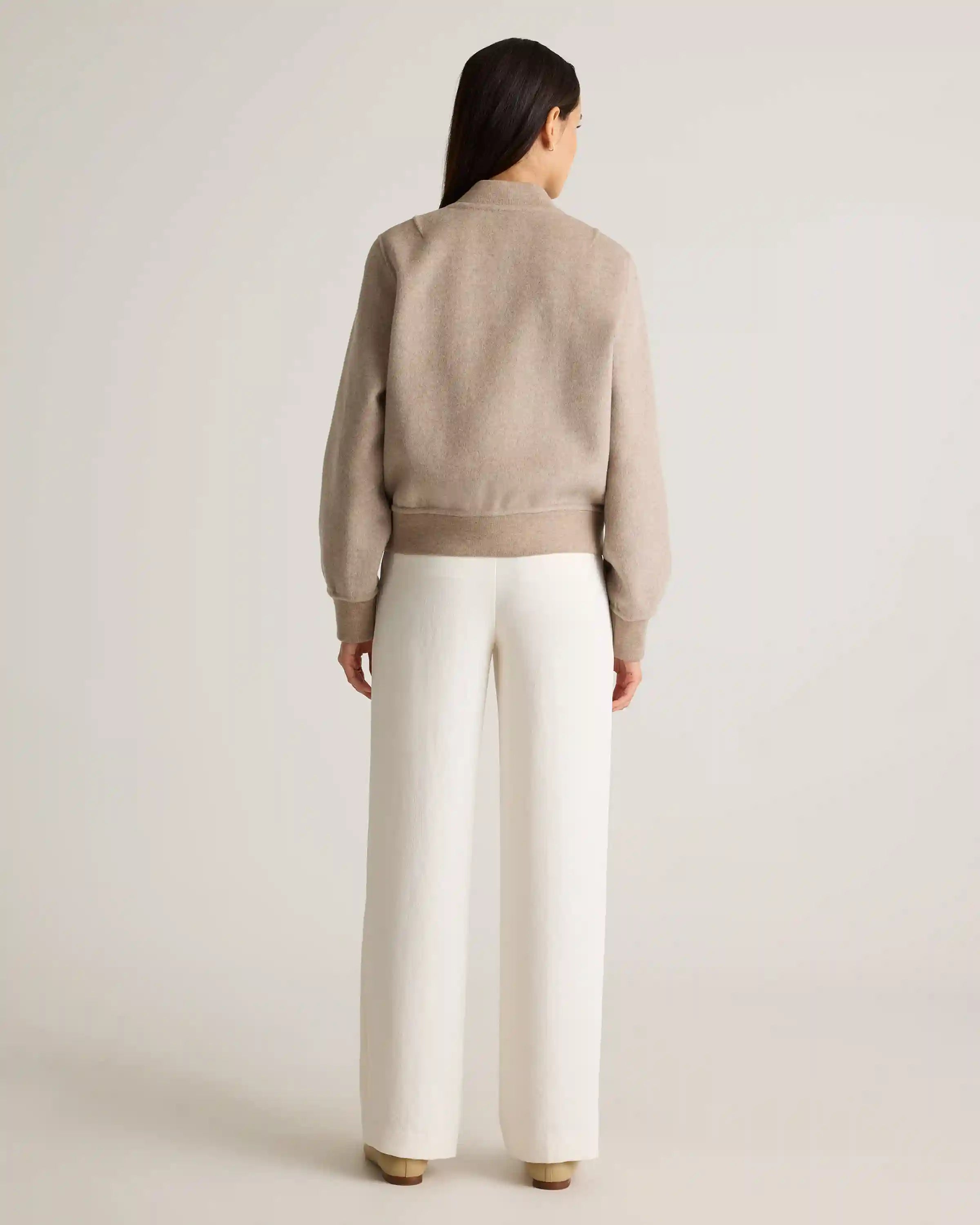 Double-Faced Merino Wool Bomber Jacket
