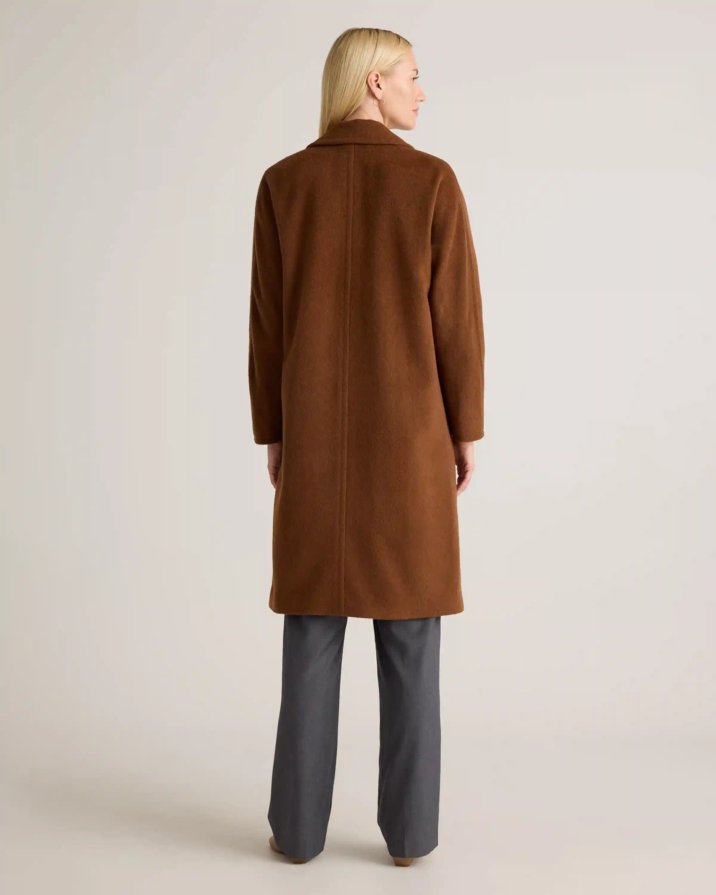 Camel Hair Double-Breasted Slouch Coat