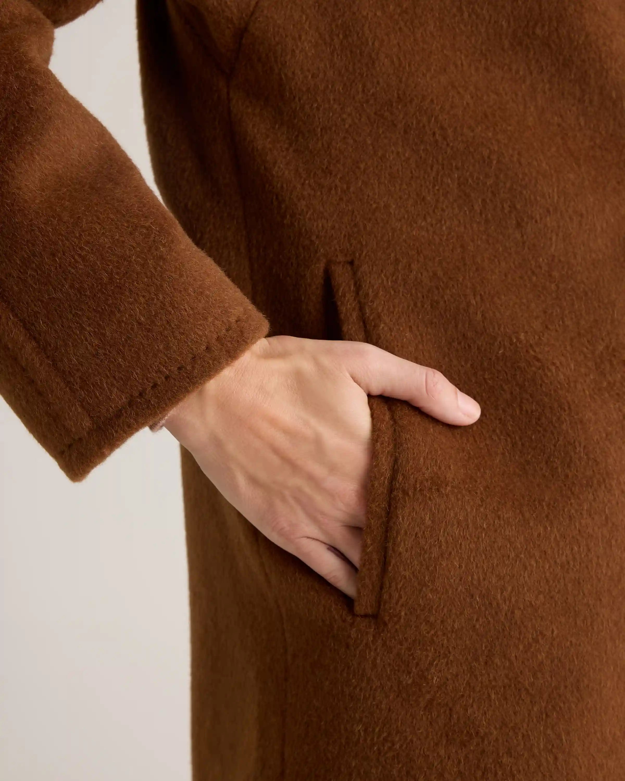 Camel Hair Double-Breasted Slouch Coat