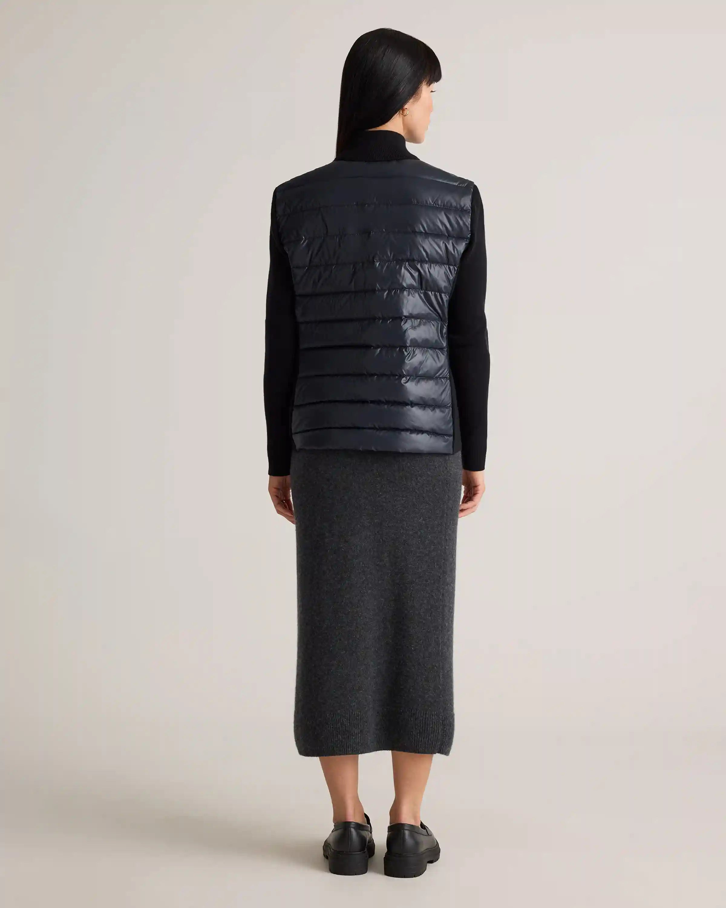 Mixed Media Down and Cashmere Jacket