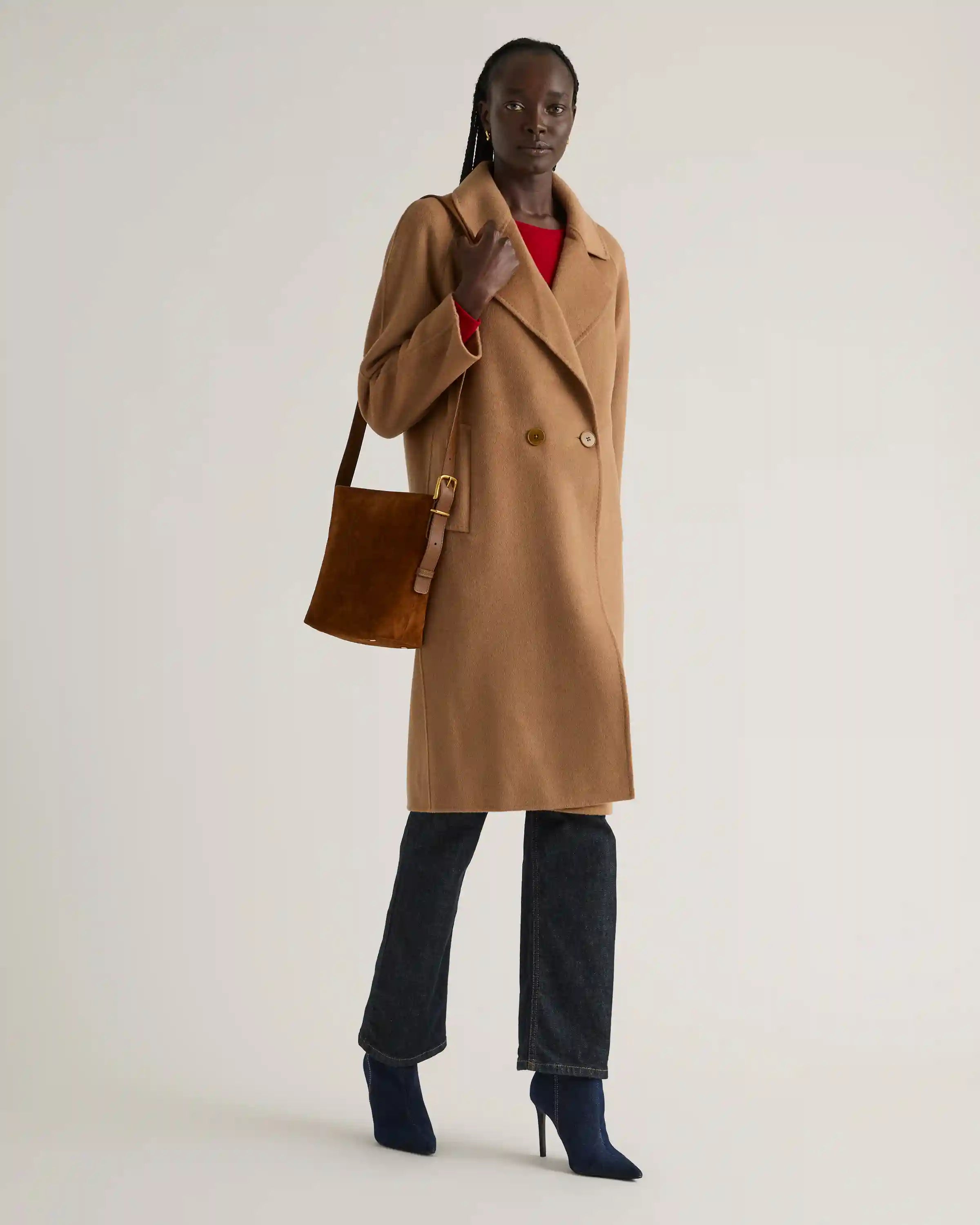 Double-Faced Merino Wool Notched Lapel Coat
