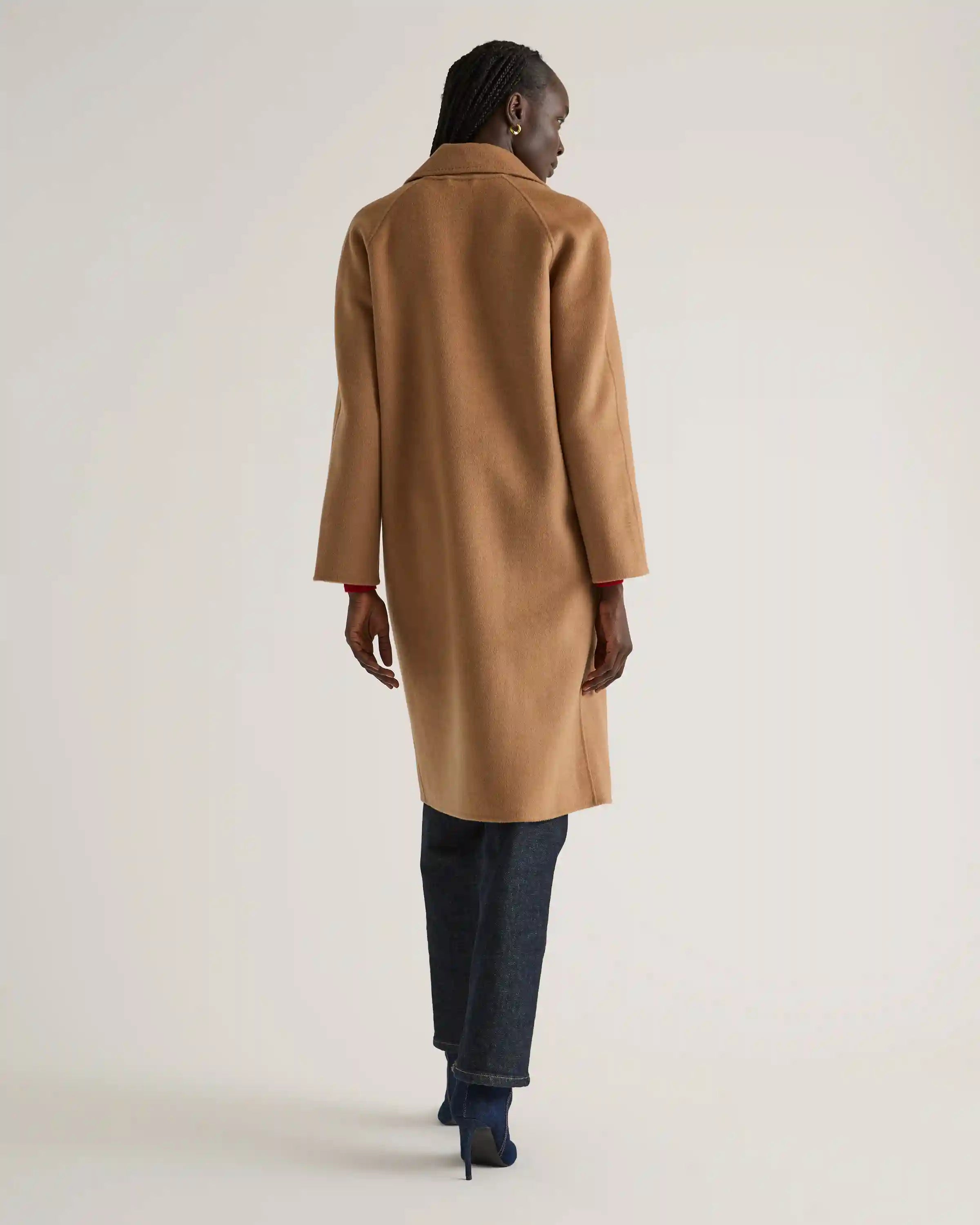 Double-Faced Merino Wool Notched Lapel Coat
