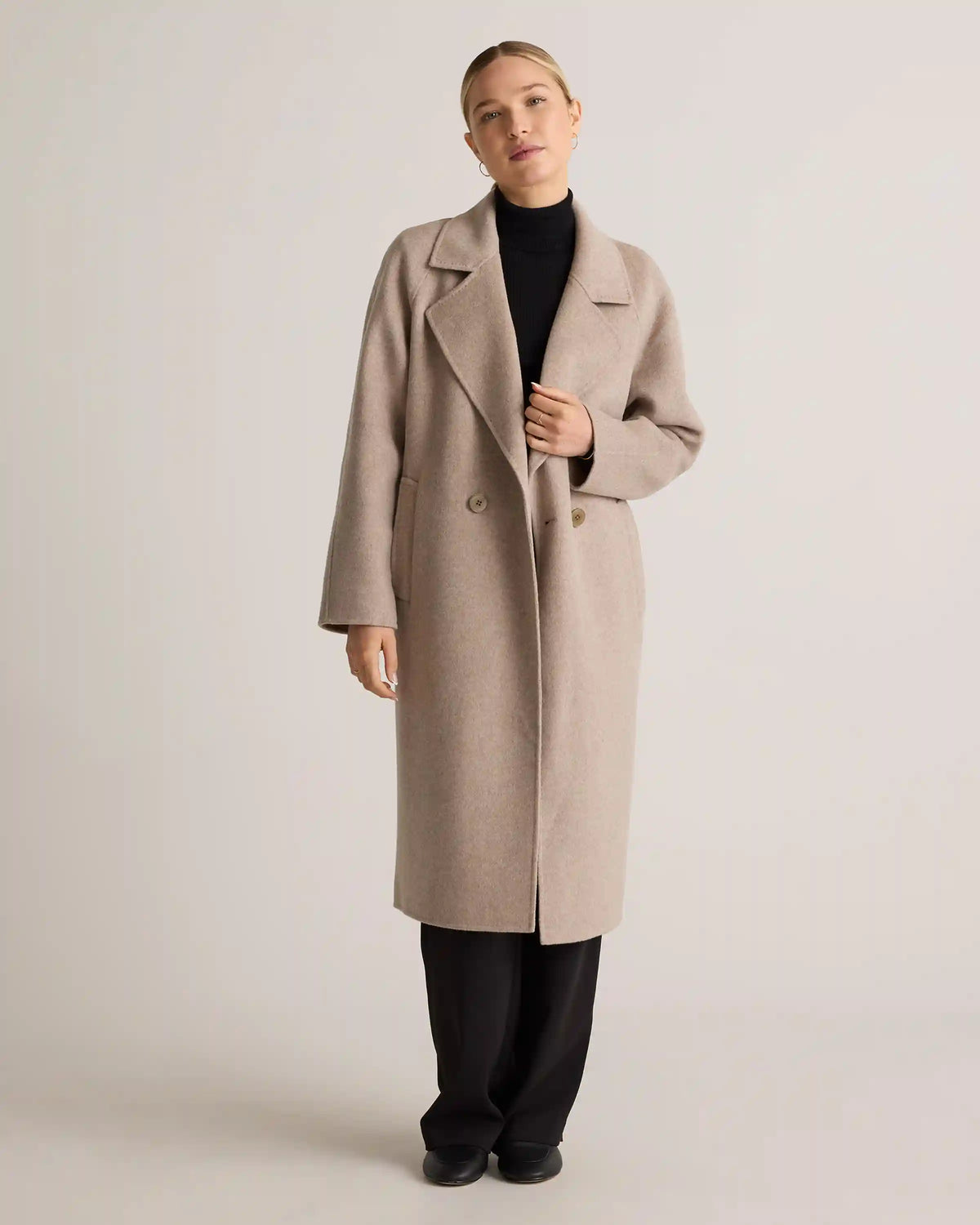 Double-Faced Merino Wool Notched Lapel Coat