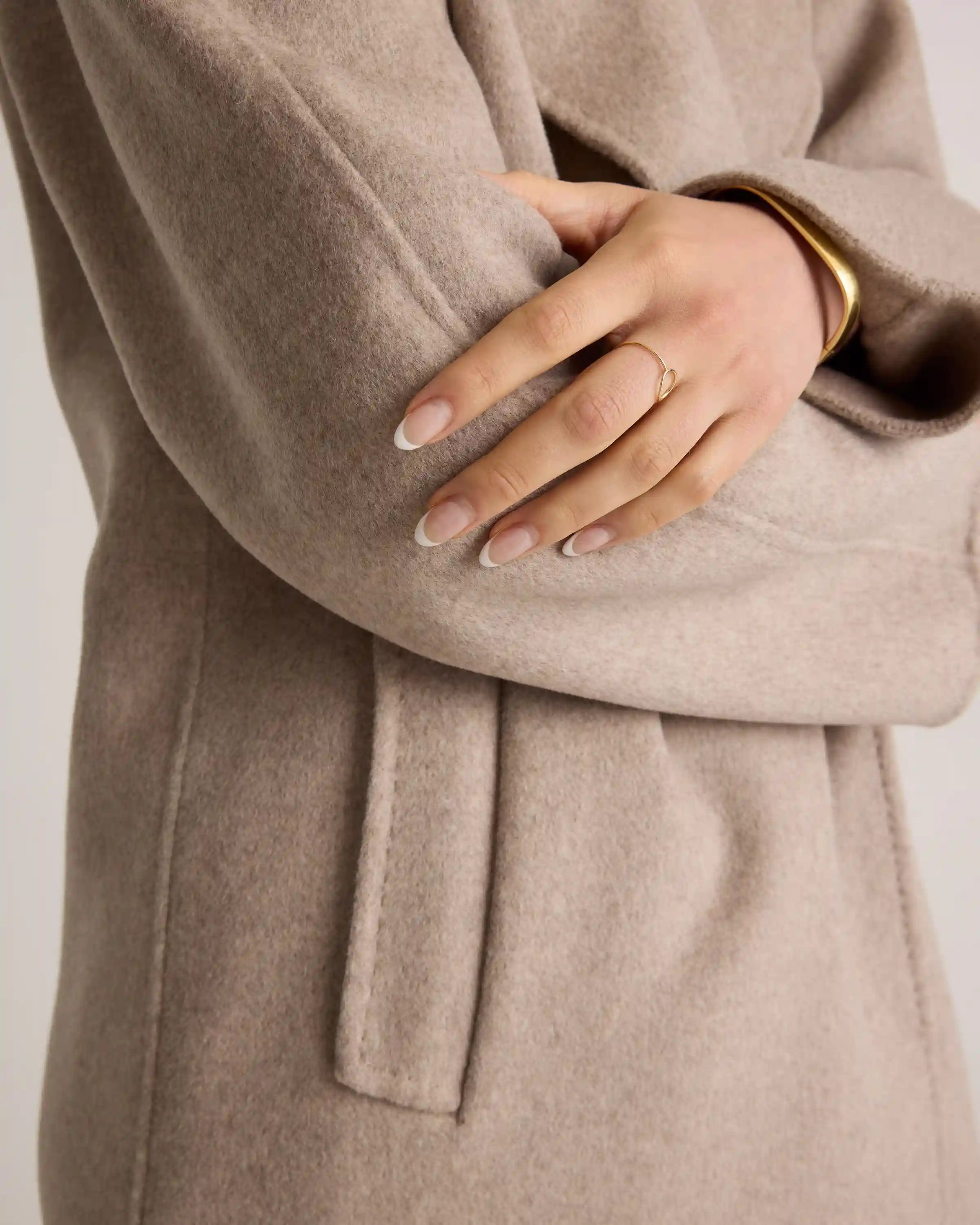Double-Faced Merino Wool Notched Lapel Coat