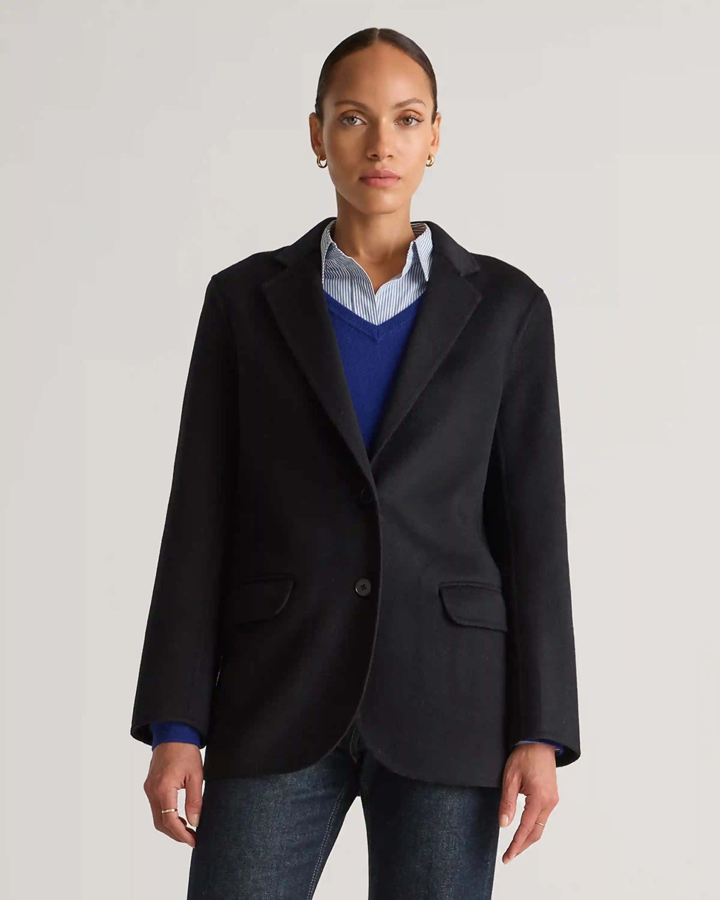 Double-Faced Merino Wool Soft Blazer