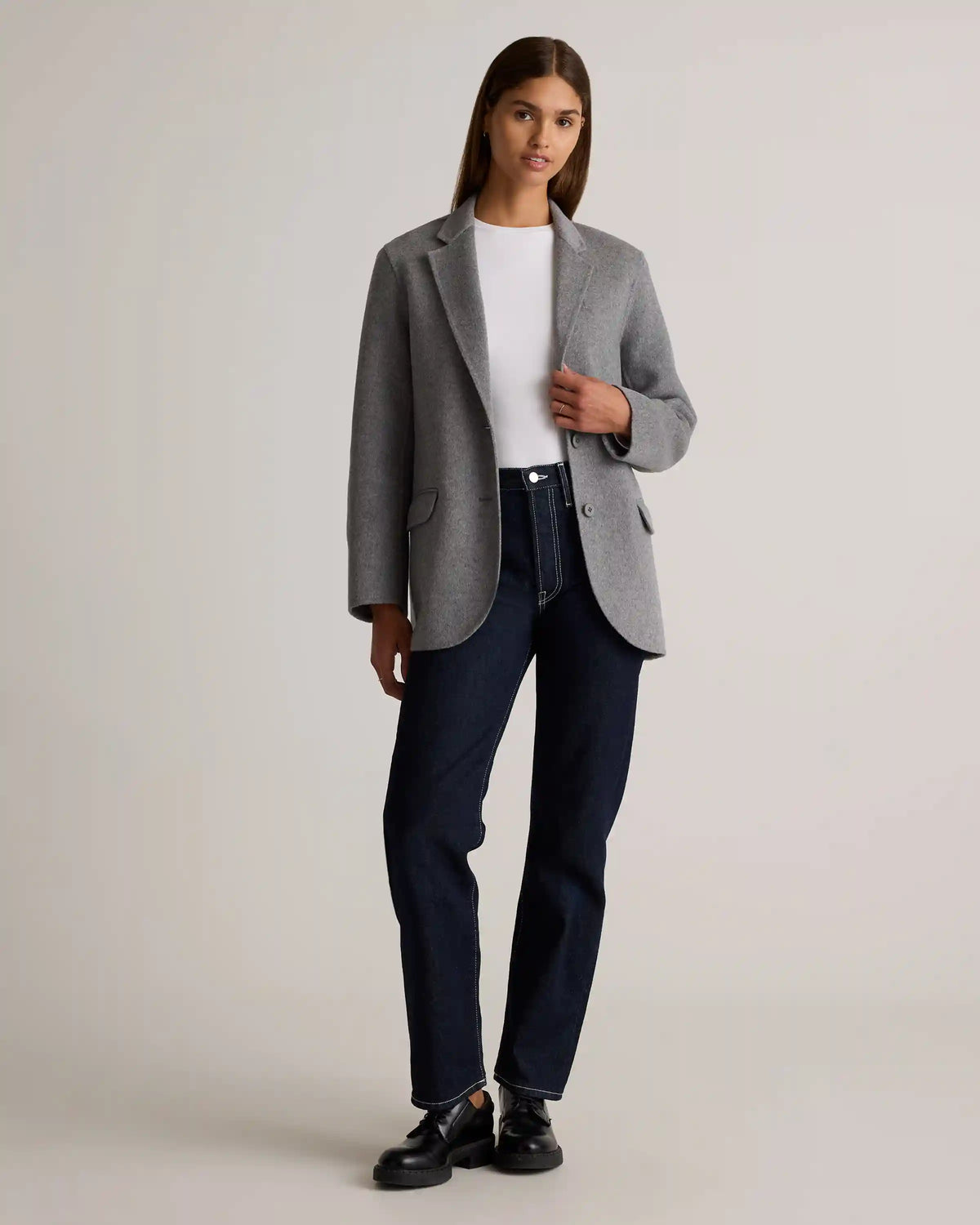 Double-Faced Merino Wool Soft Blazer