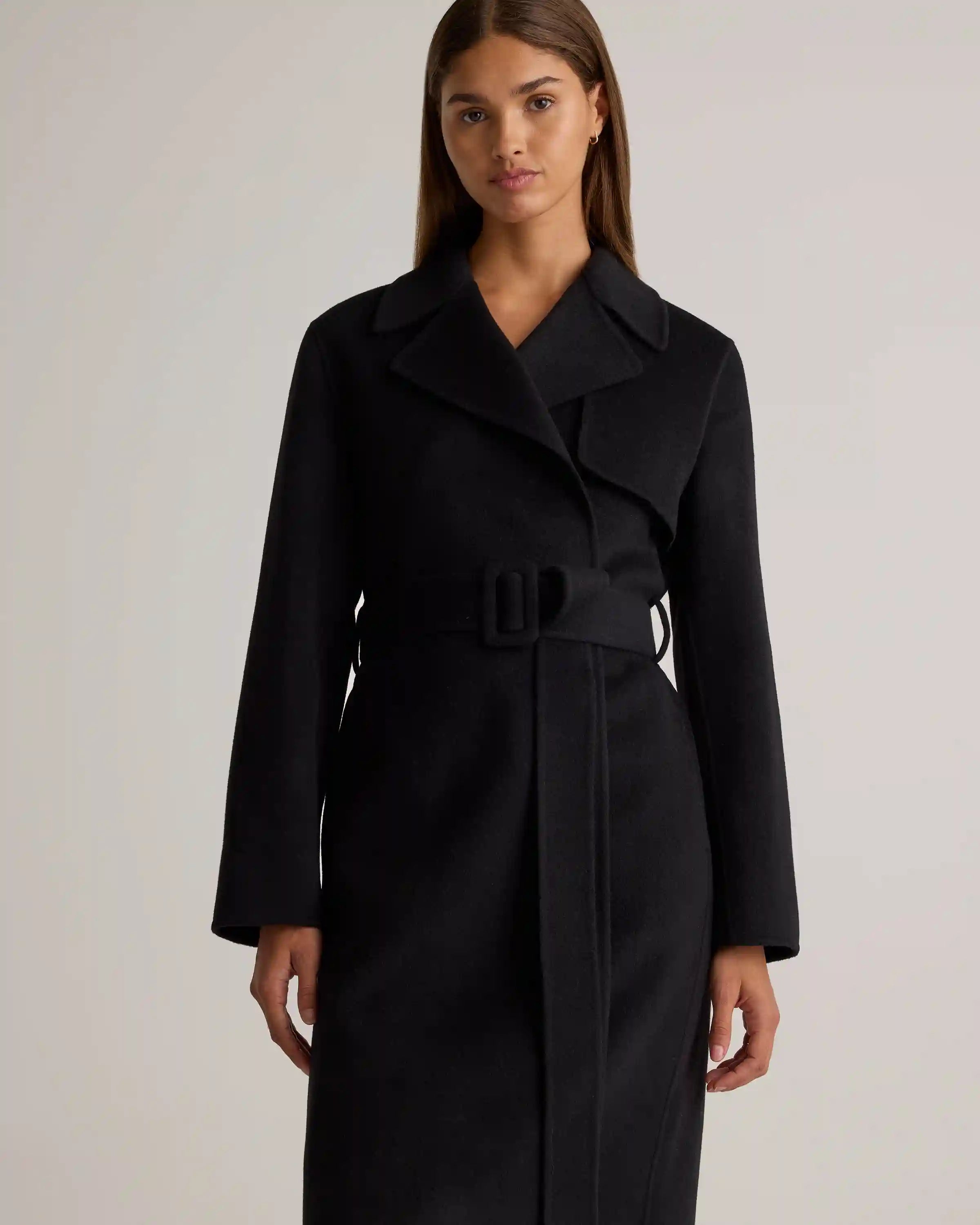 Double-Faced Merino Wool Trench Coat