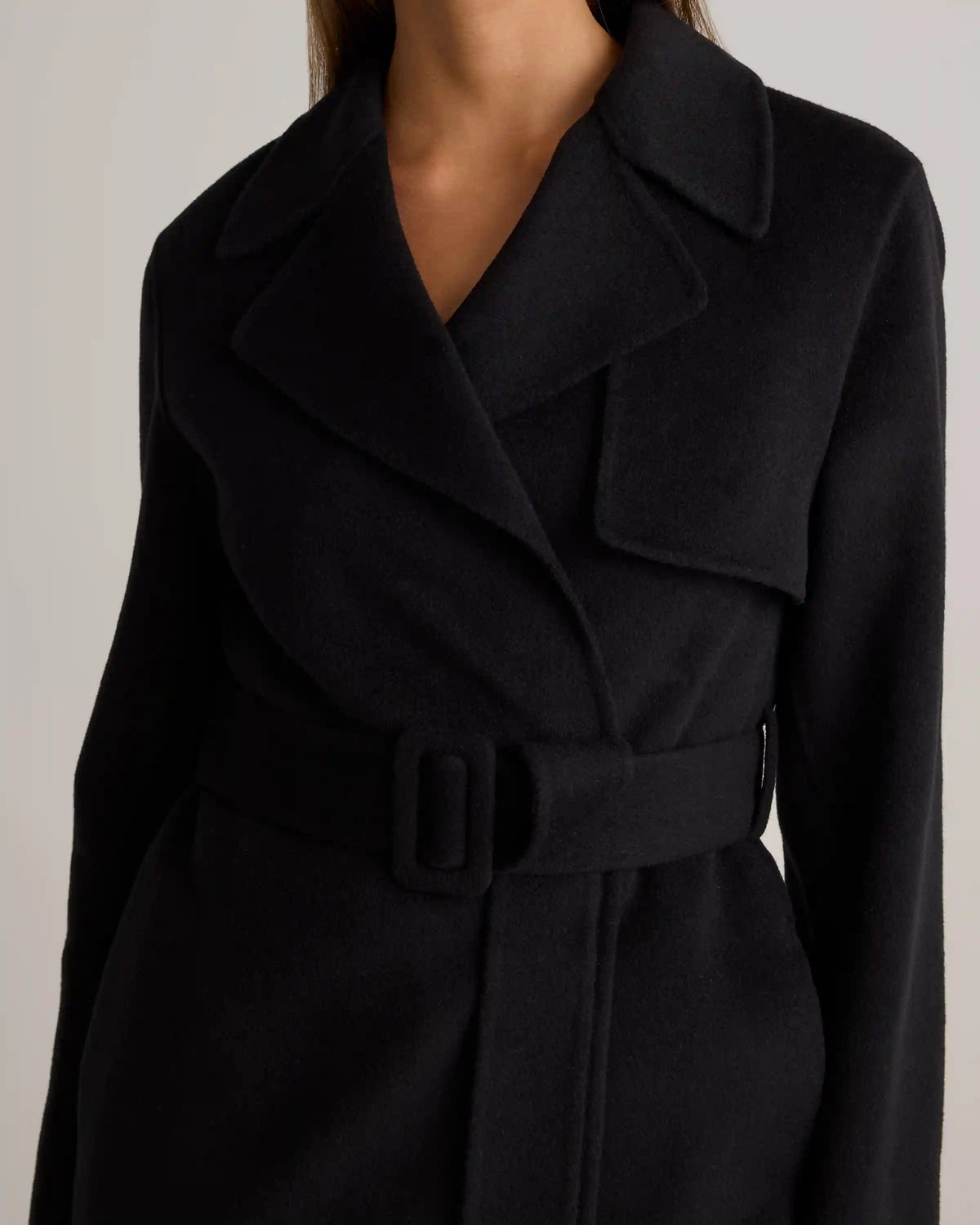 Double-Faced Merino Wool Trench Coat