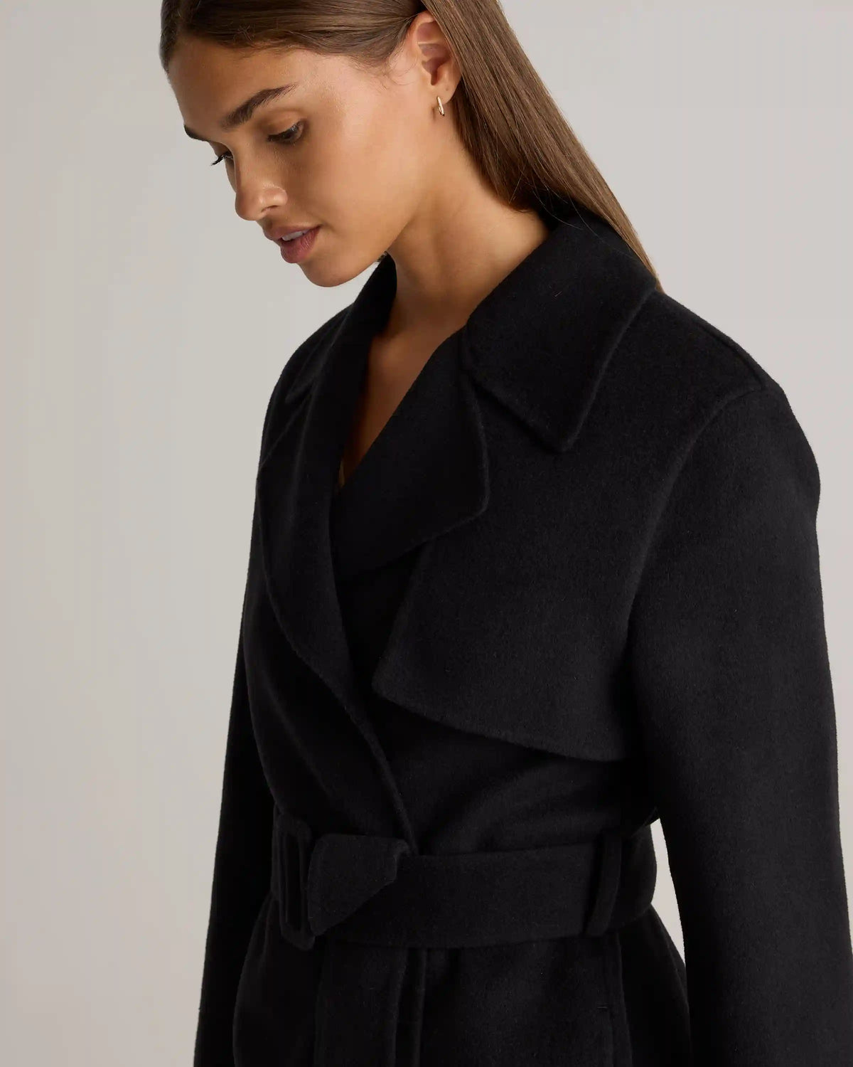 Double-Faced Merino Wool Trench Coat